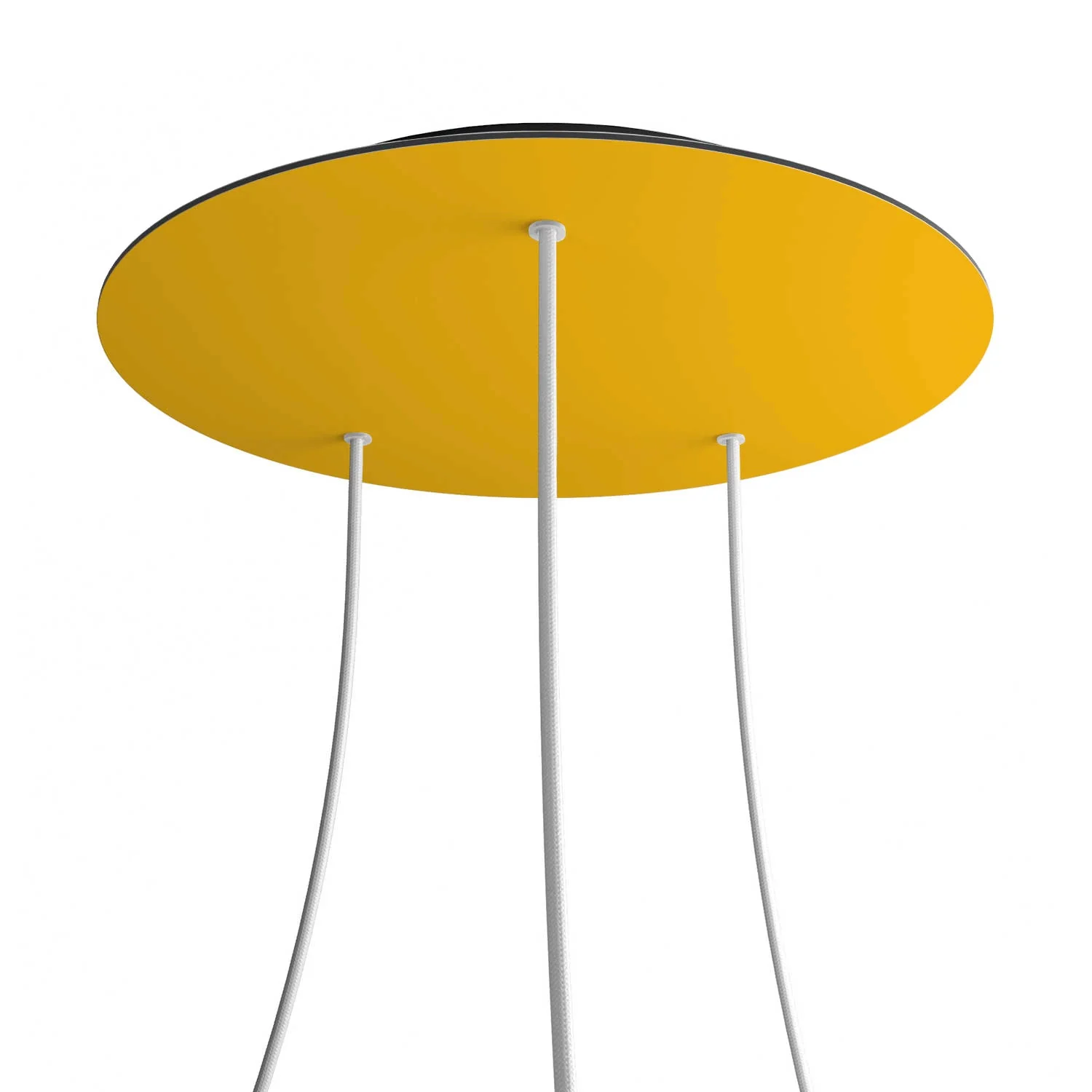 XXL Rose-One round ceiling rose, diameter 400 mm with 3 holes and 4 side holes - Mustard - Image 8