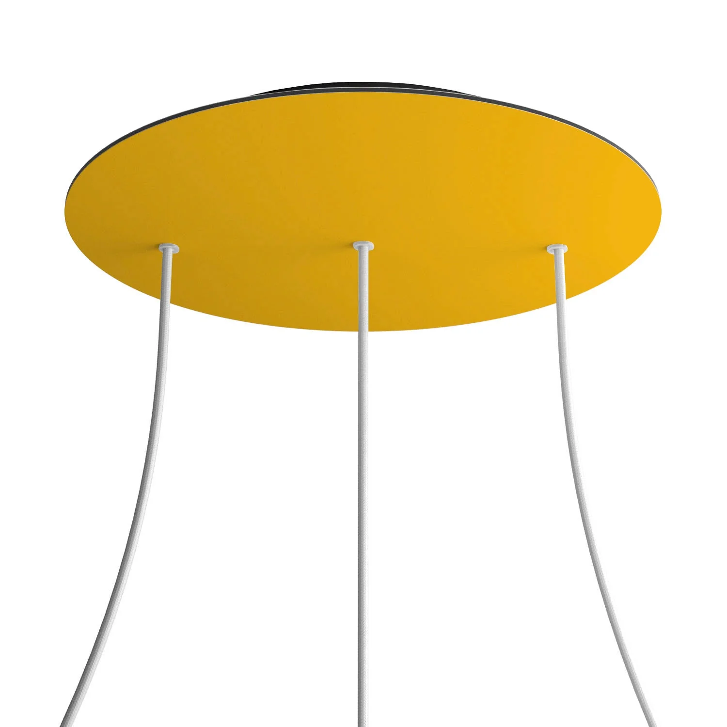 XXL Rose-One round ceiling rose, 400 mm diameter with 3 inline holes and 4 side holes - Mustard - Image 8