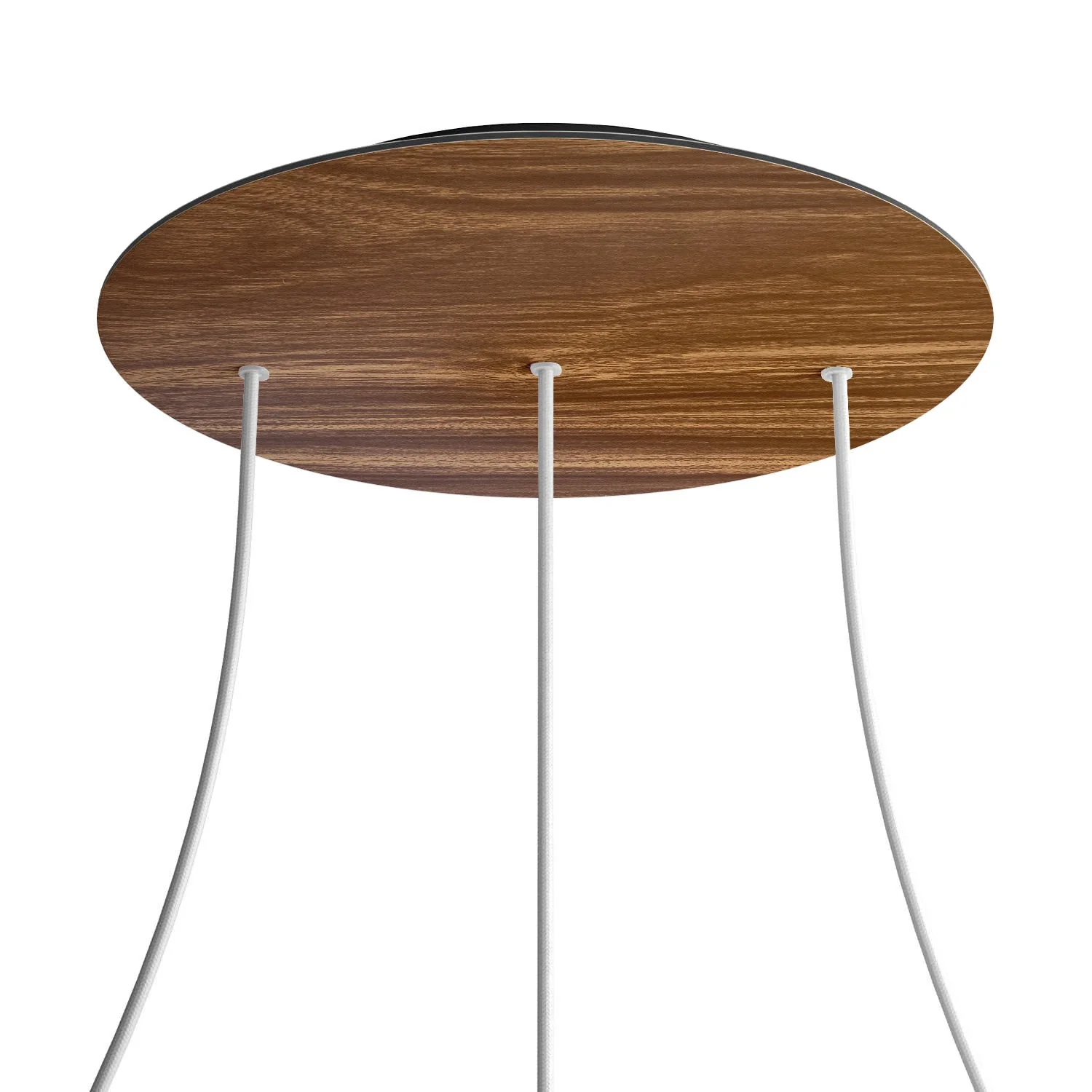 XXL Rose-One round ceiling rose, 400 mm diameter with 3 inline holes and 4 side holes - Wood - Image 8