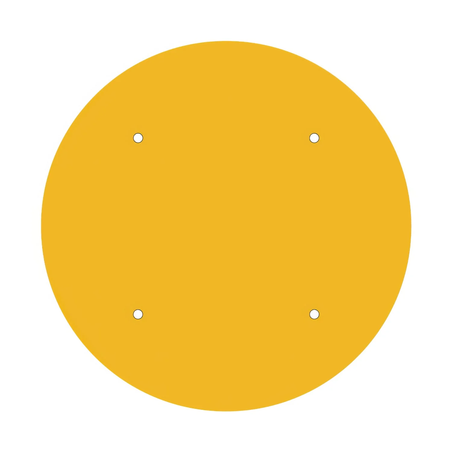XXL Rose-One round Ceiling rose, diameter 400 mm with 4 holes and 4 side holes - Mustard - Image 3