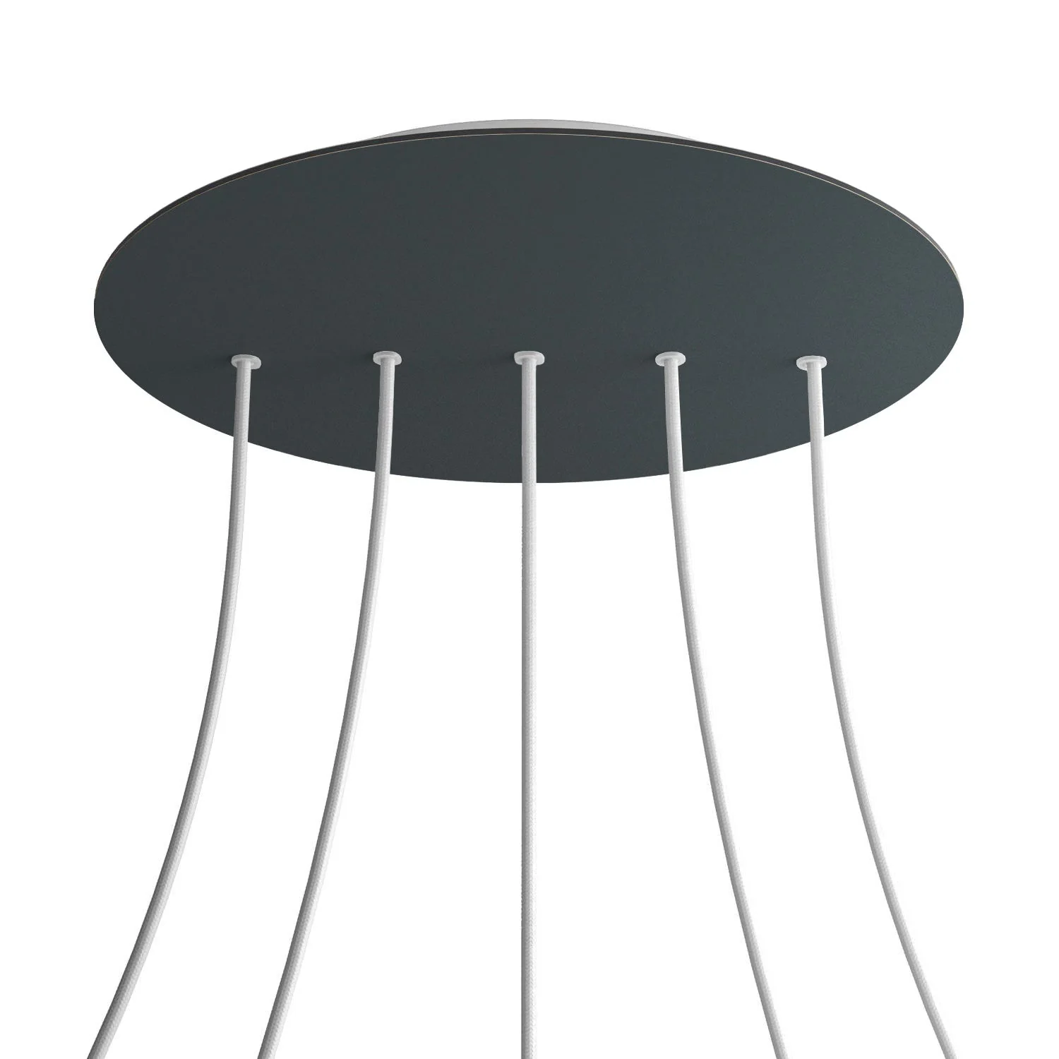 XXL Rose-One round ceiling rose, 400 mm diameter with 5 inline holes and 4 side holes - Anthracite