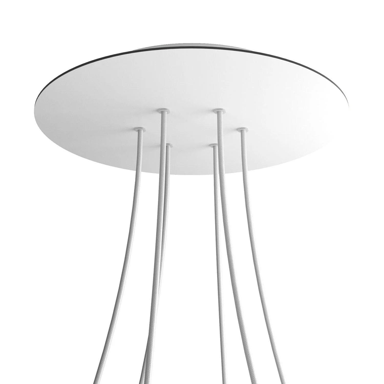 XXL Ceiling rose Rose-One round, diameter 400 mm with 6 holes and 4 side holes - Matt white