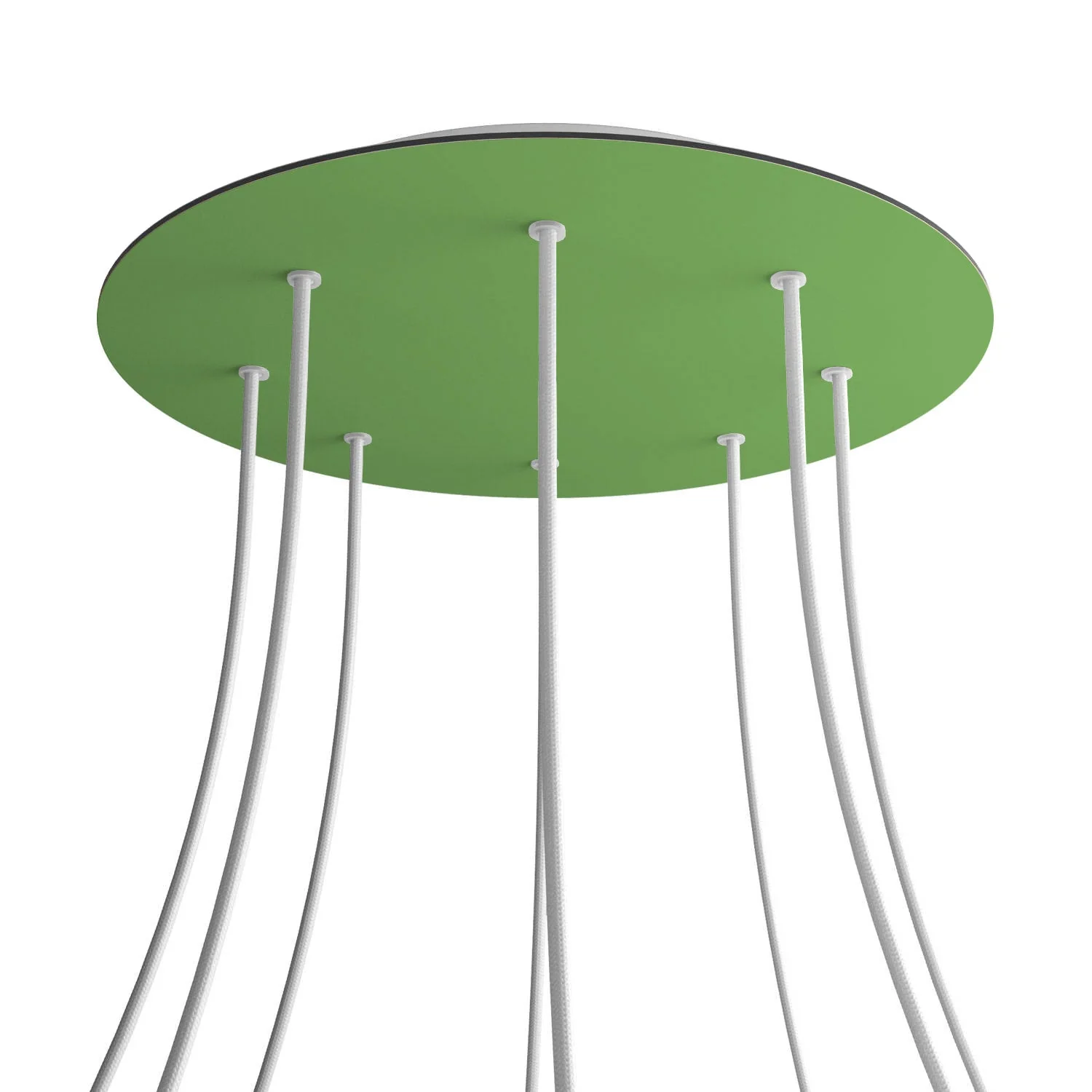 XXL Rose-One round ceiling rose, 400 mm diameter with 8 holes and 4 side holes - Meadow green