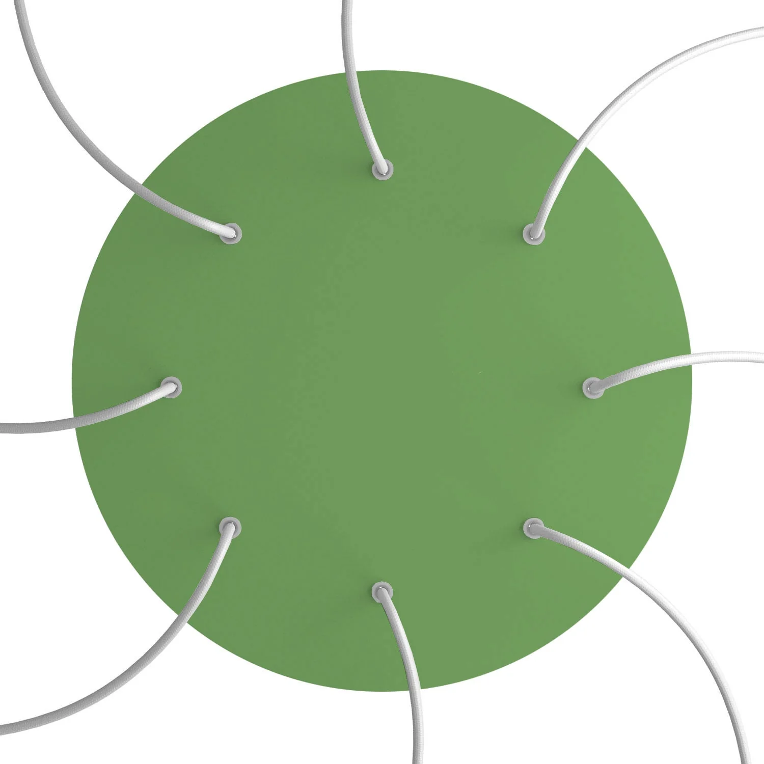 XXL Rose-One round ceiling rose, 400 mm diameter with 8 holes and 4 side holes - Meadow green - Image 2