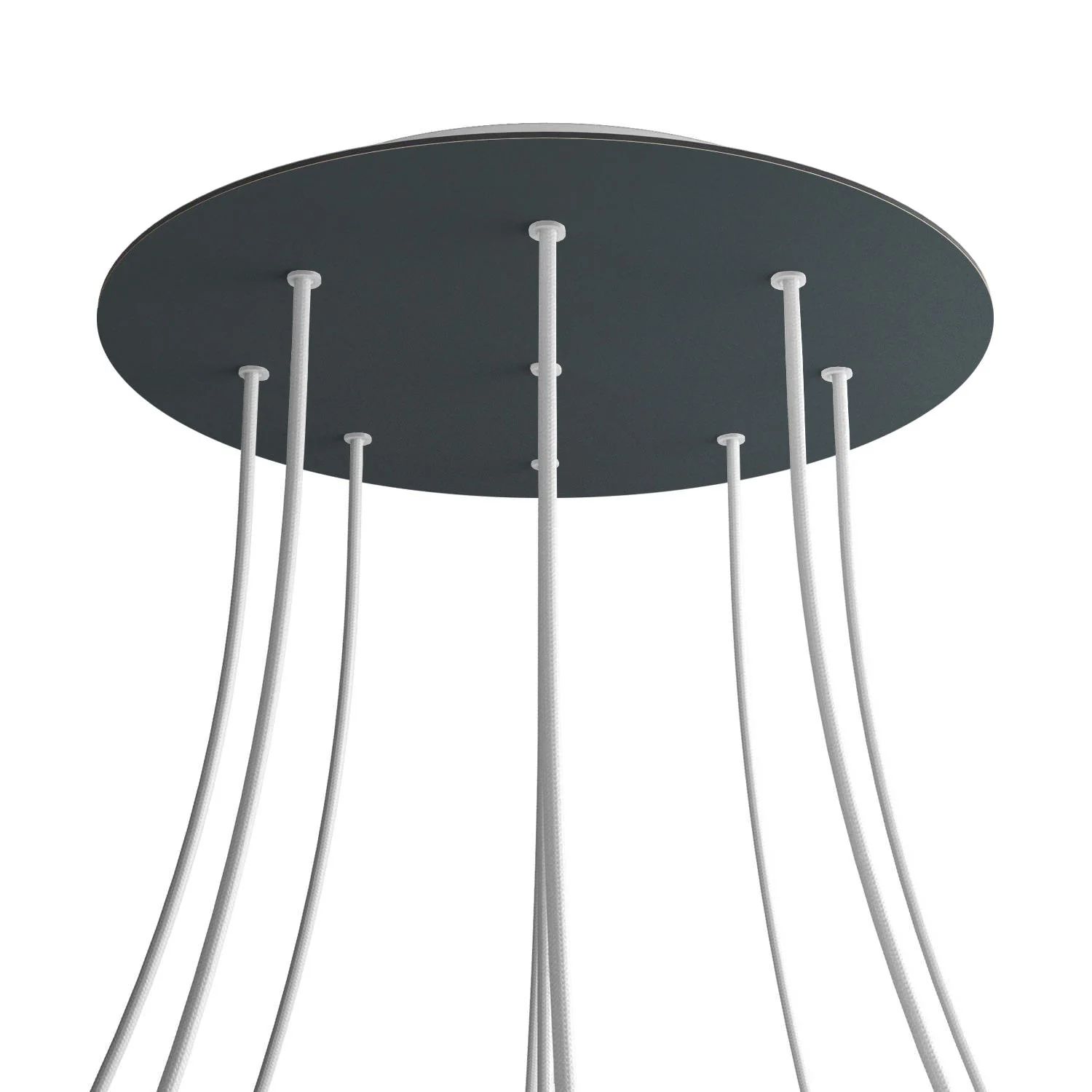 XXL Rose-One round ceiling rose, 400 mm diameter with 9 holes and 4 side holes - Anthracite