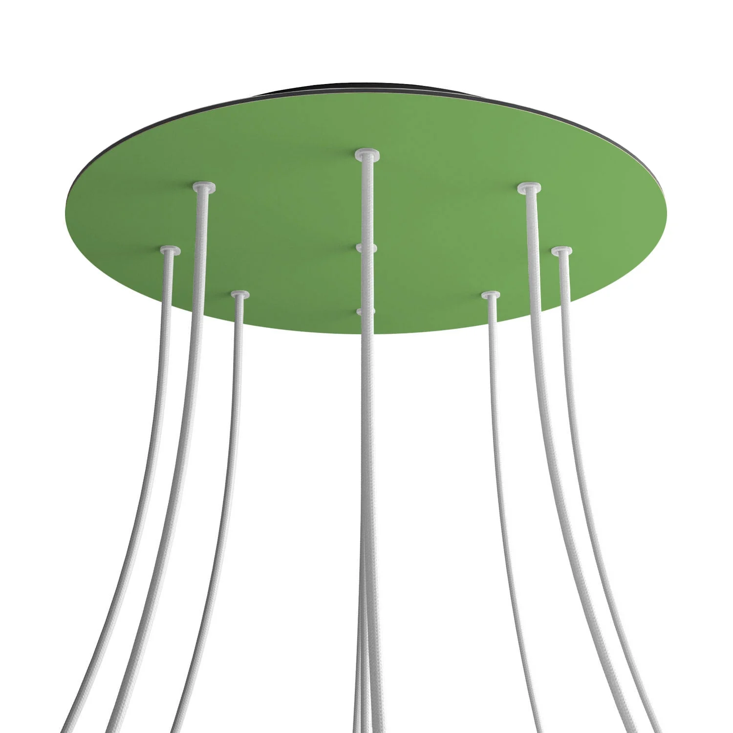 XXL Rose-One round ceiling rose, 400 mm diameter with 9 holes and 4 side holes - Meadow green - Image 8
