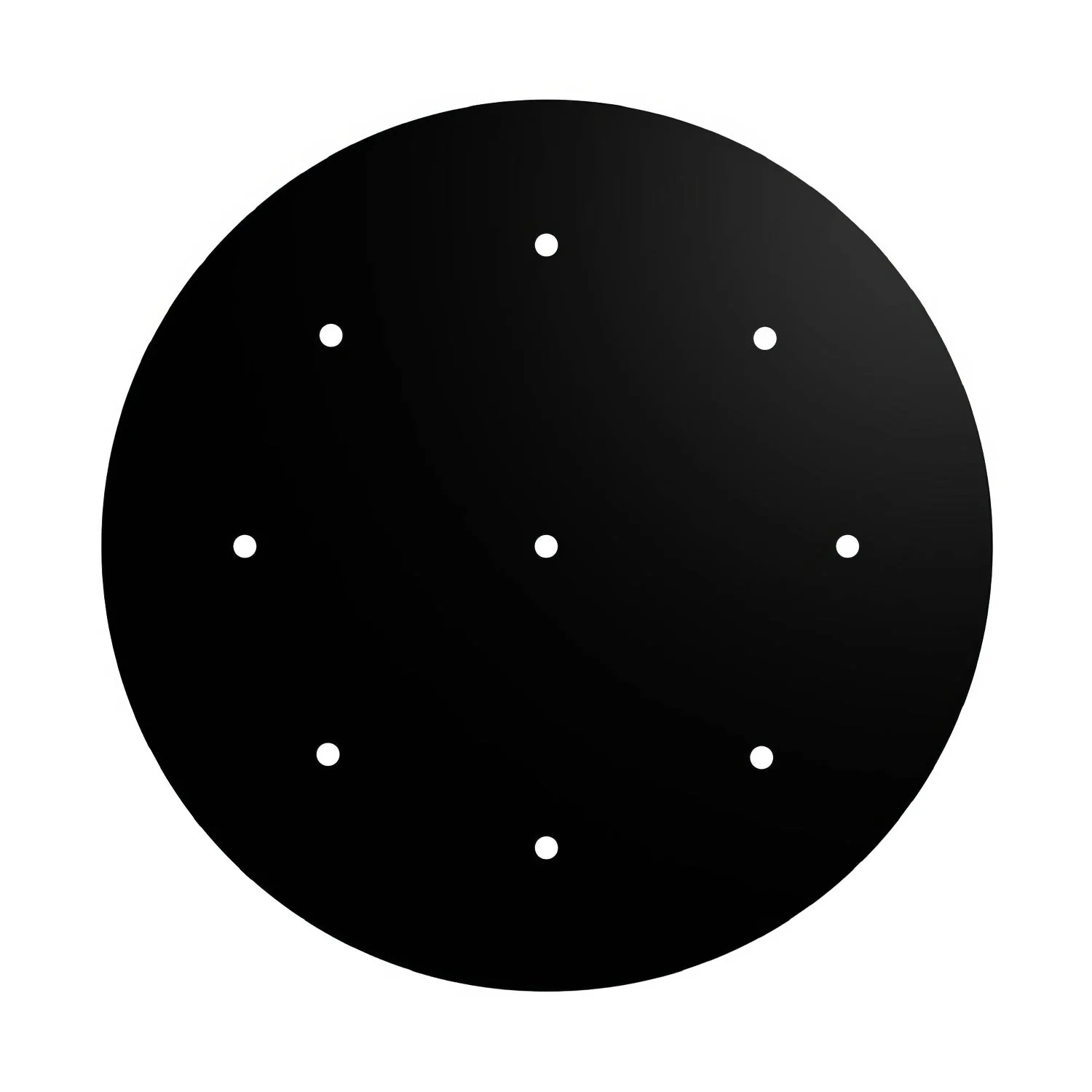XXL Rose-One round ceiling rose, diameter 400 mm with 9 holes and 4 side holes – Matt black - Image 3