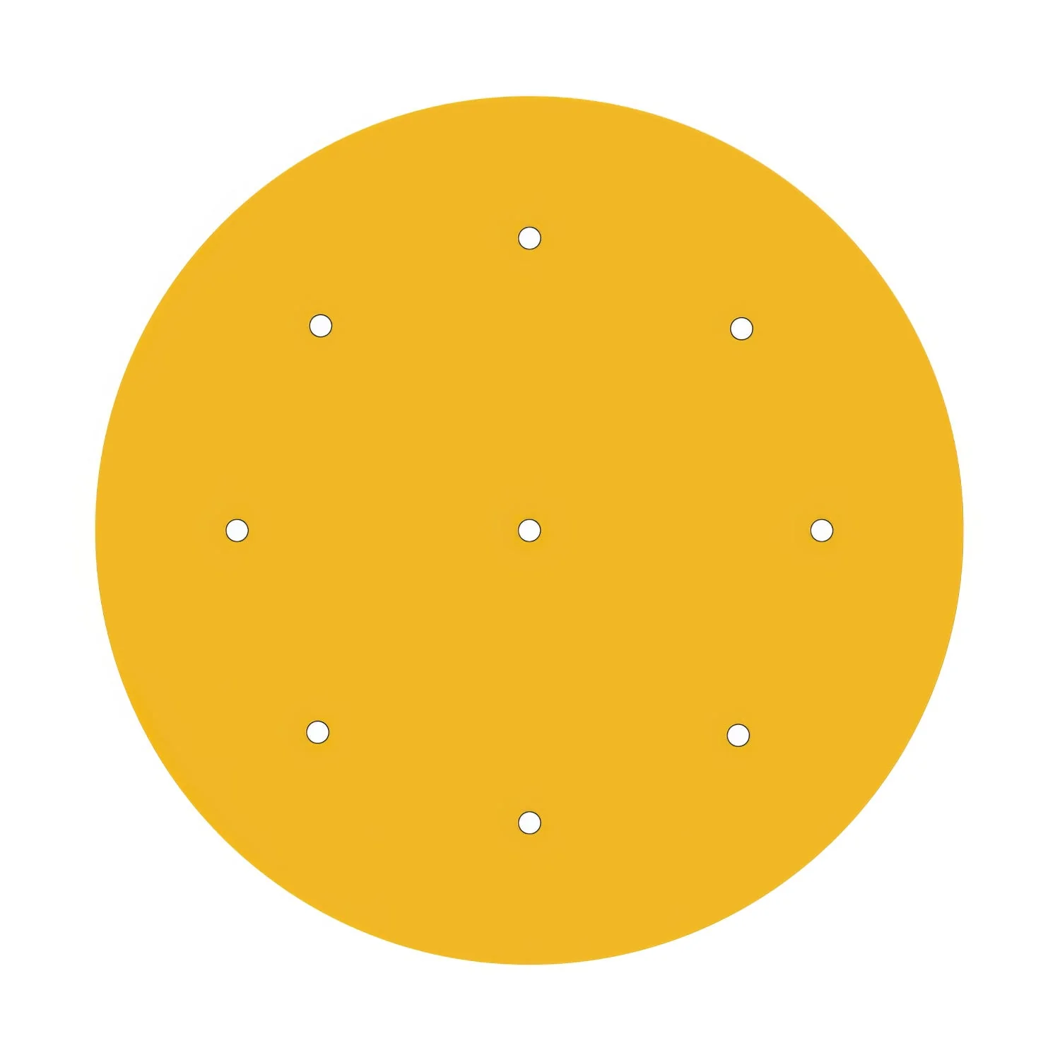 XXL Rose-One round ceiling rose, diameter 400 mm with 9 holes and 4 side holes - Mustard - Image 3