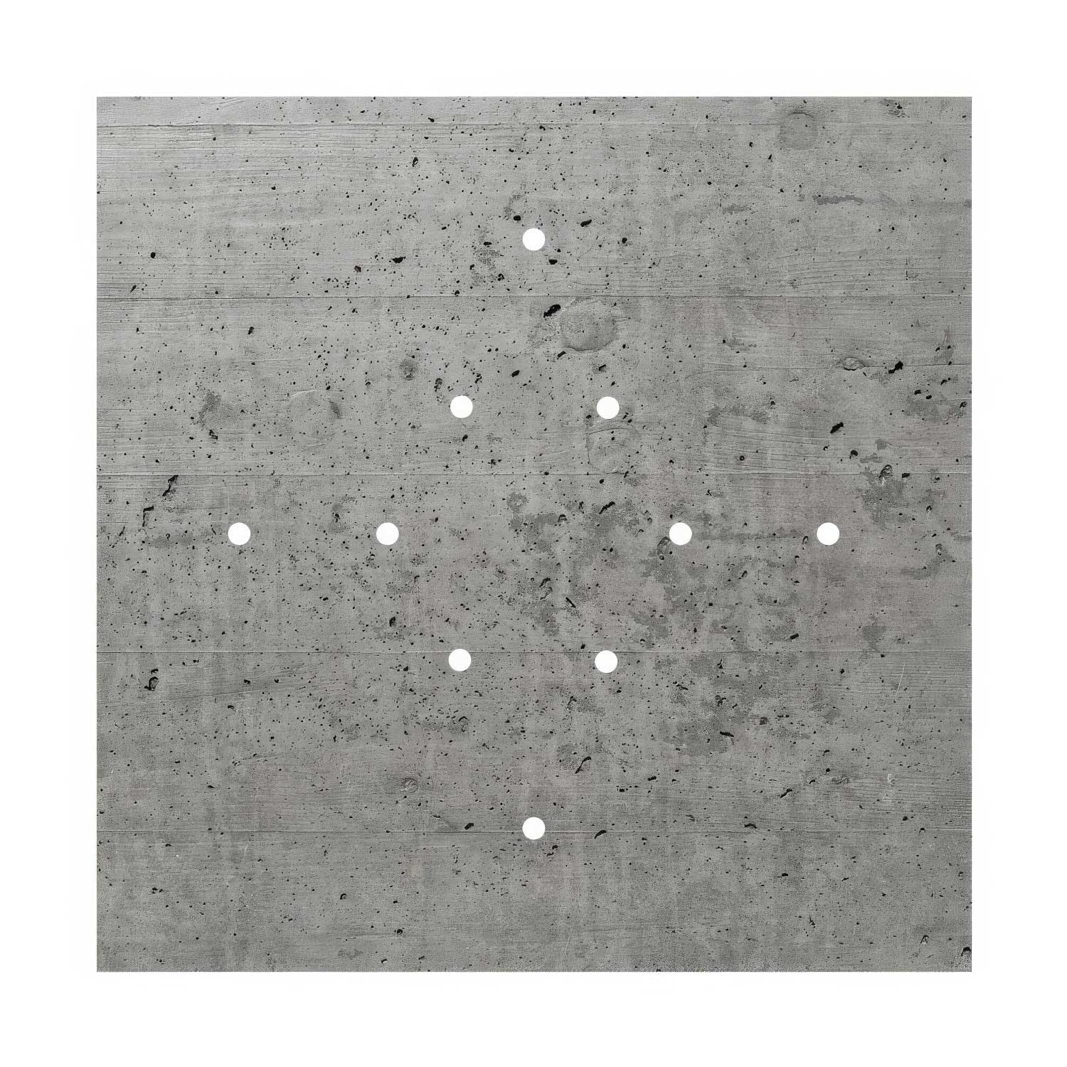 XXL Rose-One square ceiling rose, 400 mm with 10 holes and 4 side holes - Concrete - Image 3