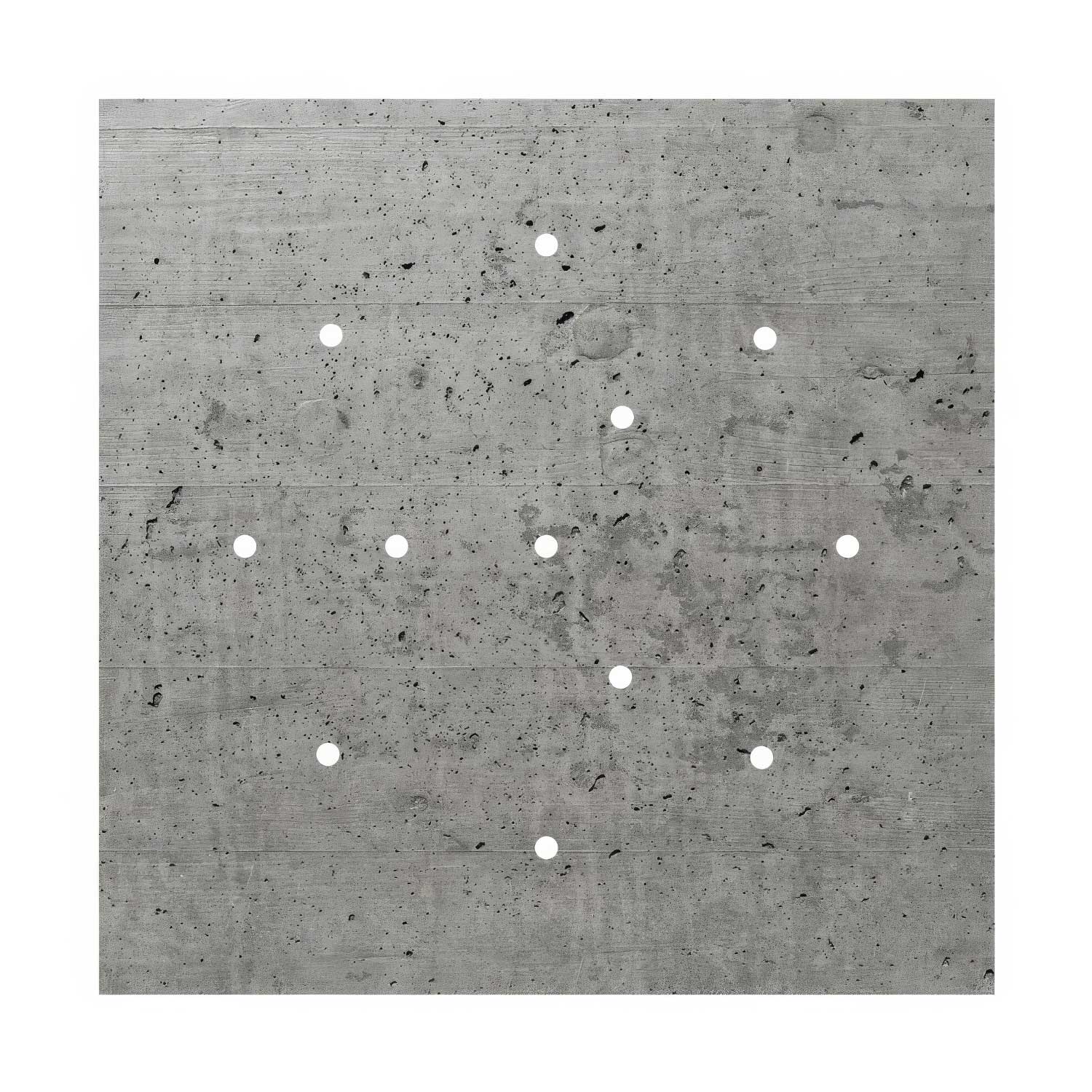 XXL Rose-One square ceiling rose, 400 mm with 12 holes and 4 side holes - Cement - Image 3