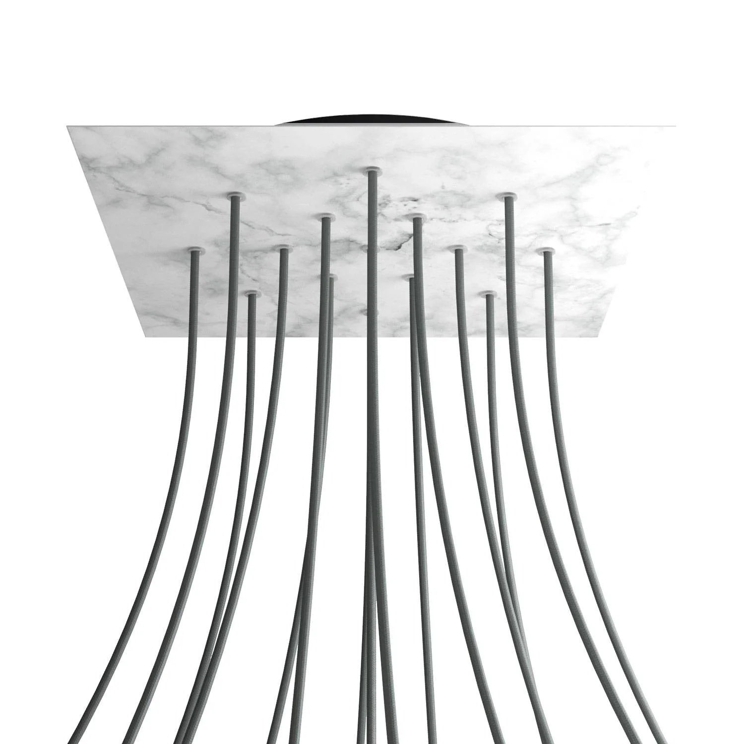 XXL Rose-One square ceiling rose, 400 mm with 15 holes and 4 side holes - Carrara marble - Image 8