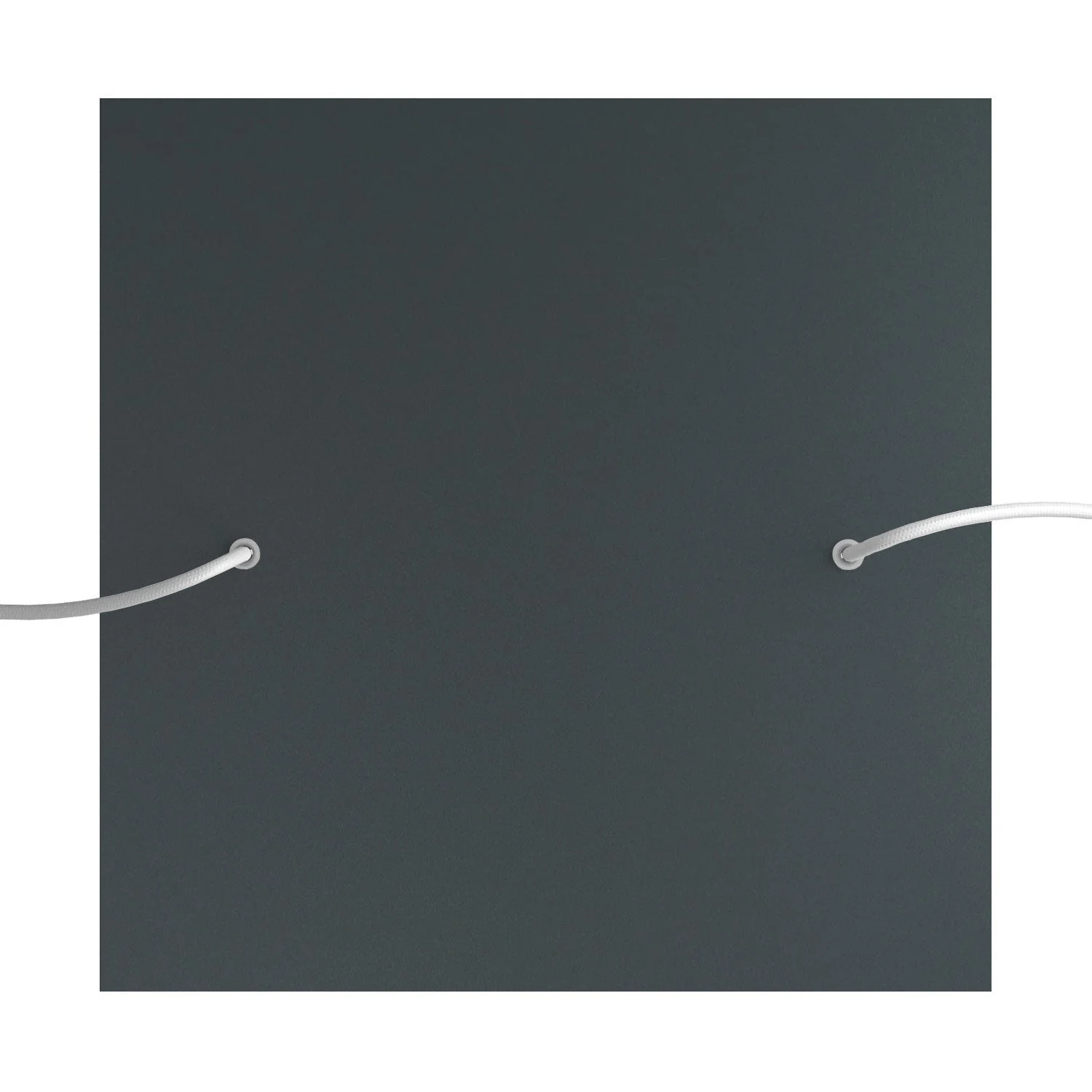XXL Rose-One square ceiling rose, 400 mm with 2 holes and 4 side holes - Anthracite - Image 2