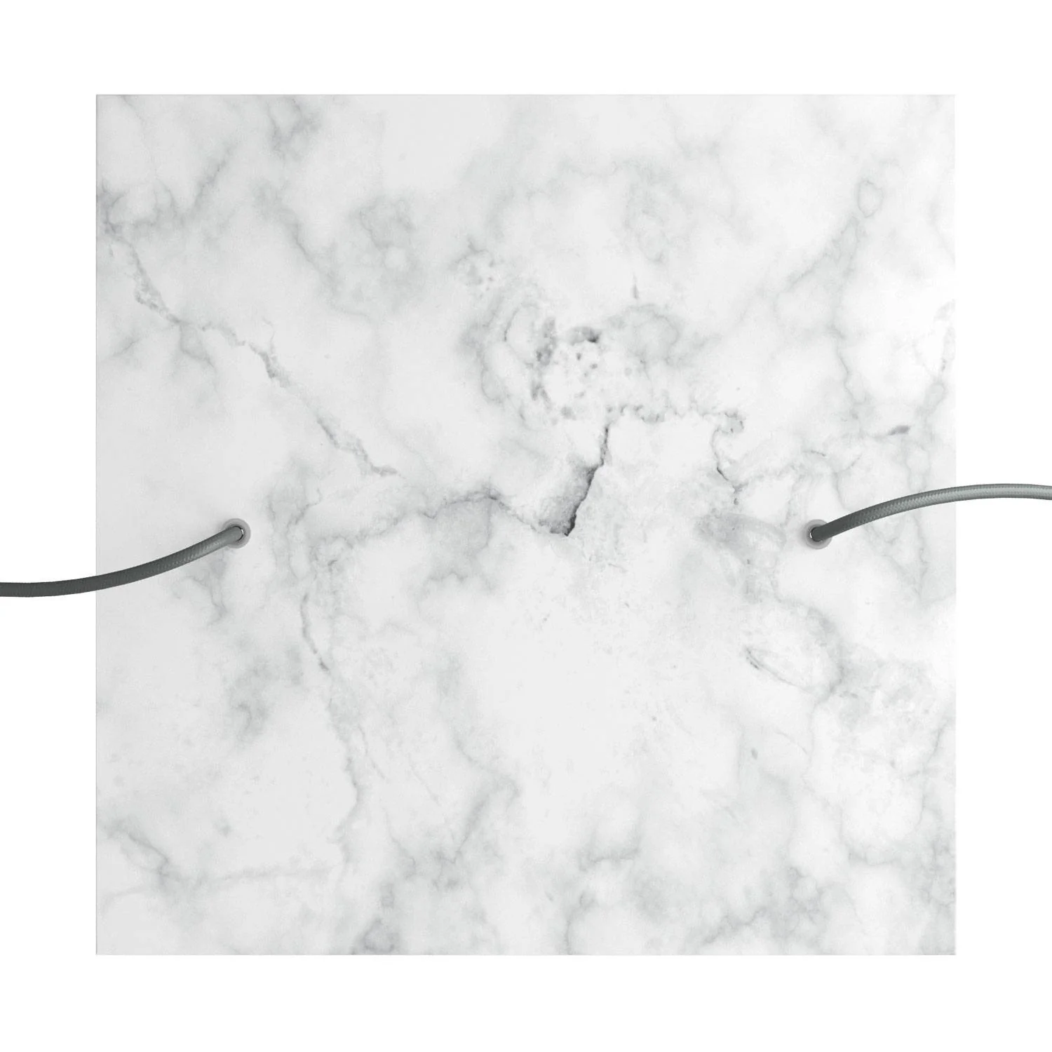 XXL Rose-One square ceiling rose, 400 mm with 2 holes and 4 side holes - Carrara marble - Image 2