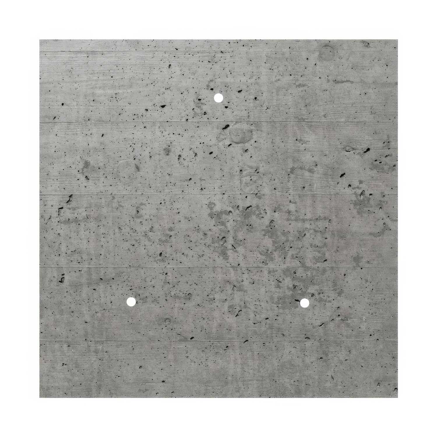 XXL Rose-One square ceiling rose, 400 mm with 3 holes and 4 side holes – Cement - Image 3
