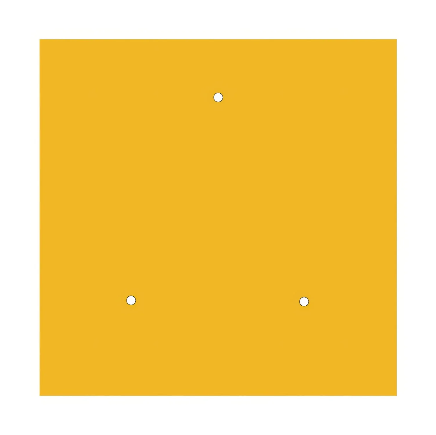 Rose-One XXL square ceiling rose, 400 mm with 3 holes and 4 side holes – Mustard - Image 3