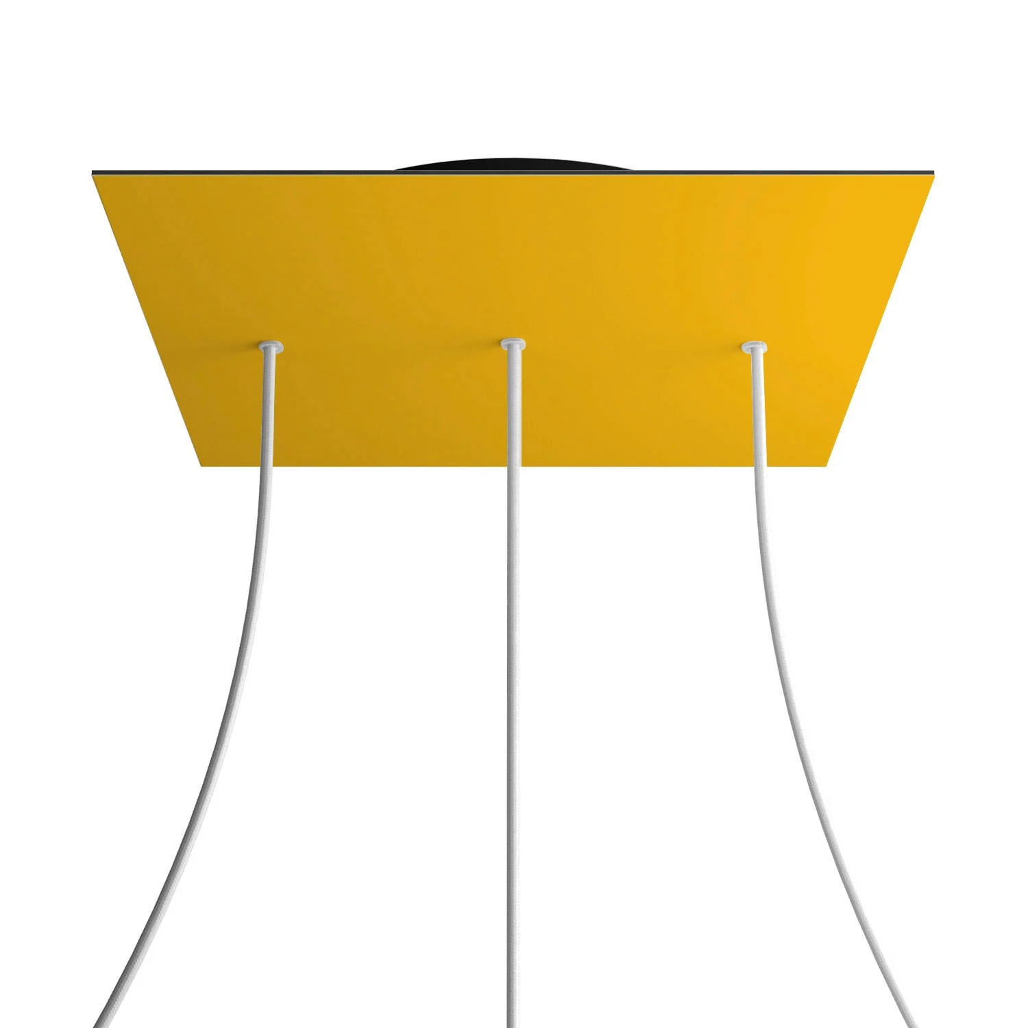 XXL Rose-One square ceiling rose, 400 mm with 3 inline holes and 4 side holes - Mustard - Image 8