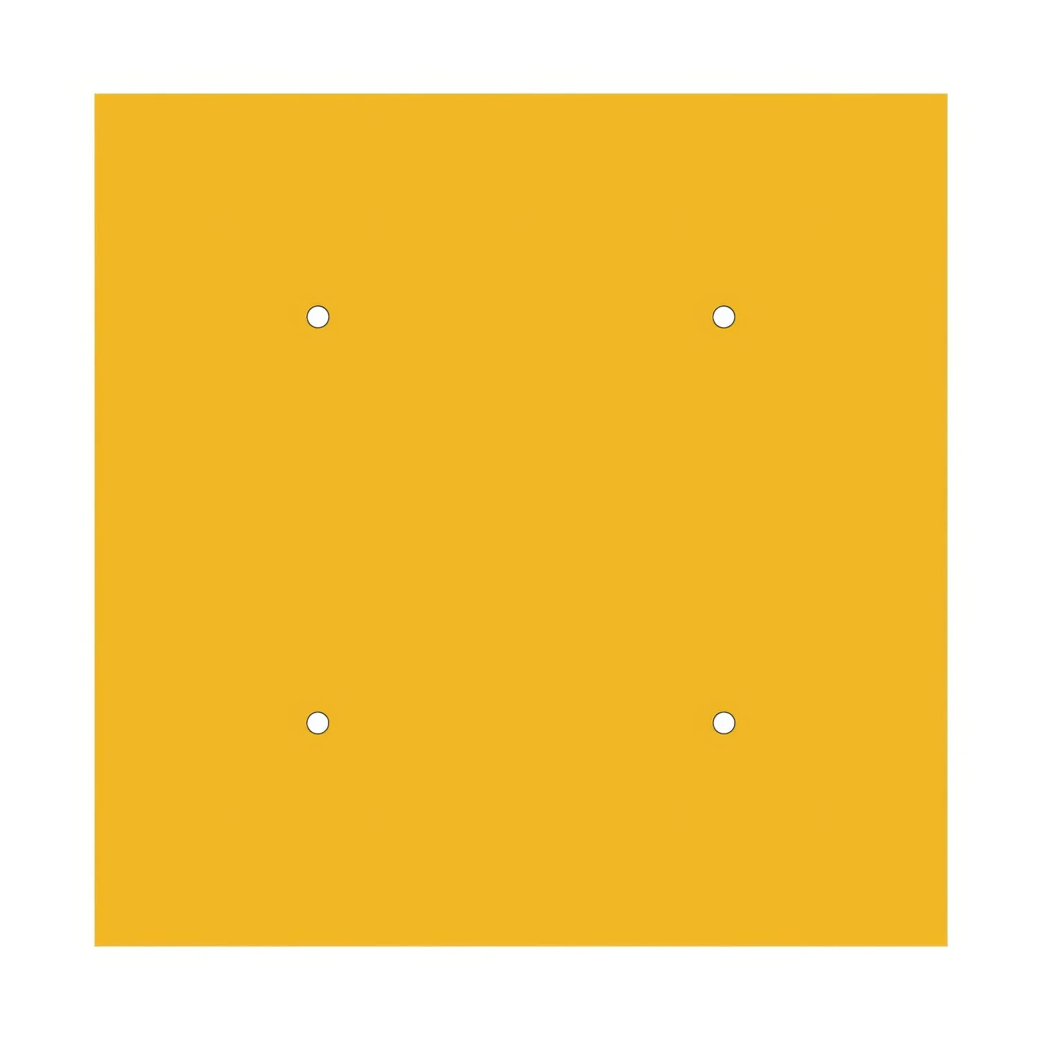 XXL Rose-One square ceiling rose, 400 mm with 4 holes and 4 side holes – Mustard - Image 3
