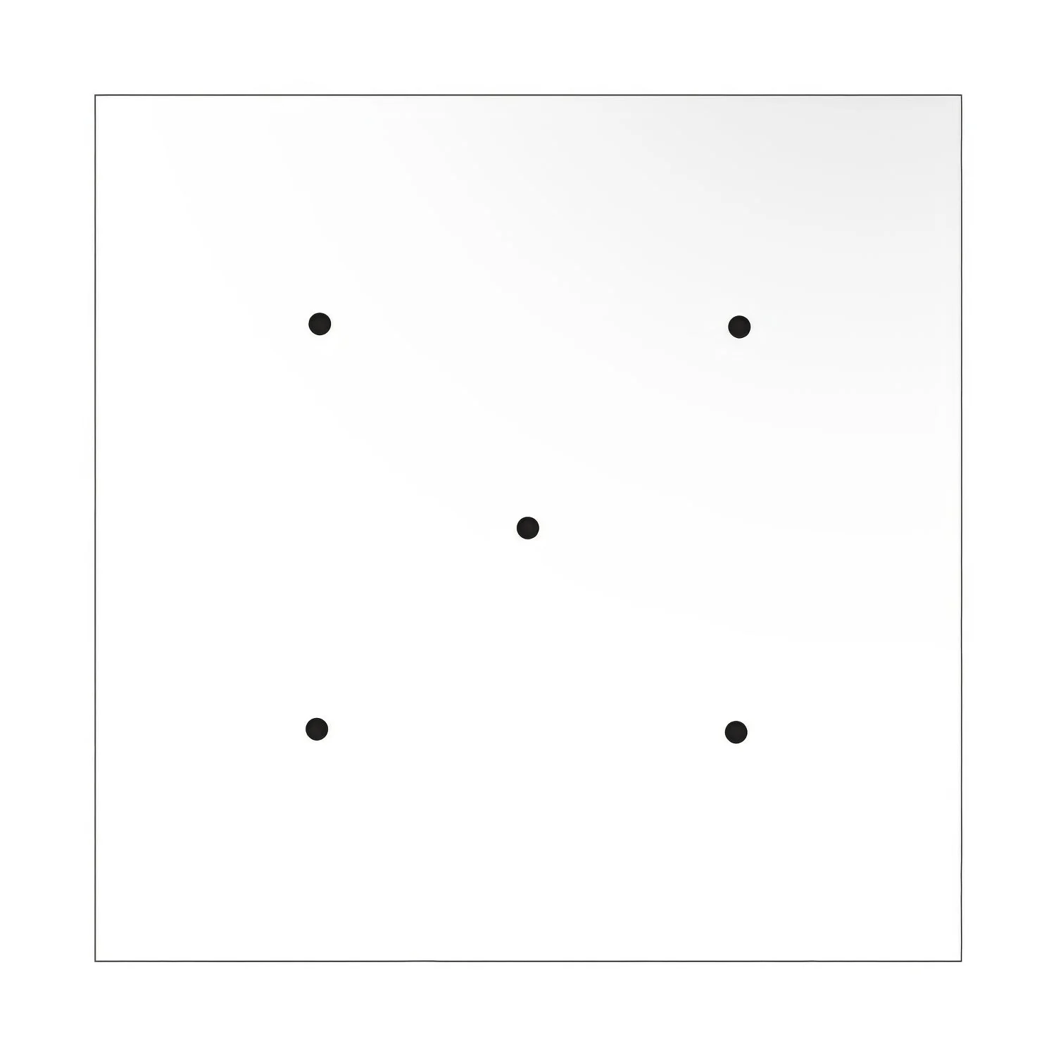 XXL Rose-One square ceiling rose, 400 mm with 5 holes and 4 side holes - Matt white - Image 3