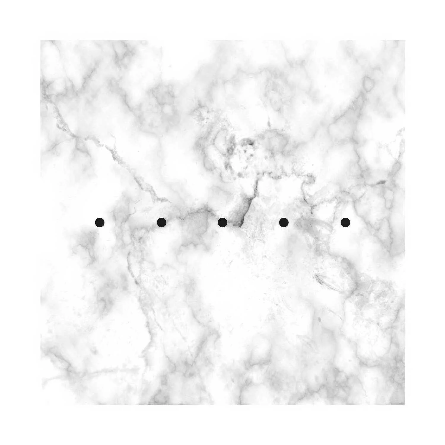 XXL Rose-One square ceiling rose, 400 mm with 5 inline holes and 4 side holes - Carrara marble - Image 3
