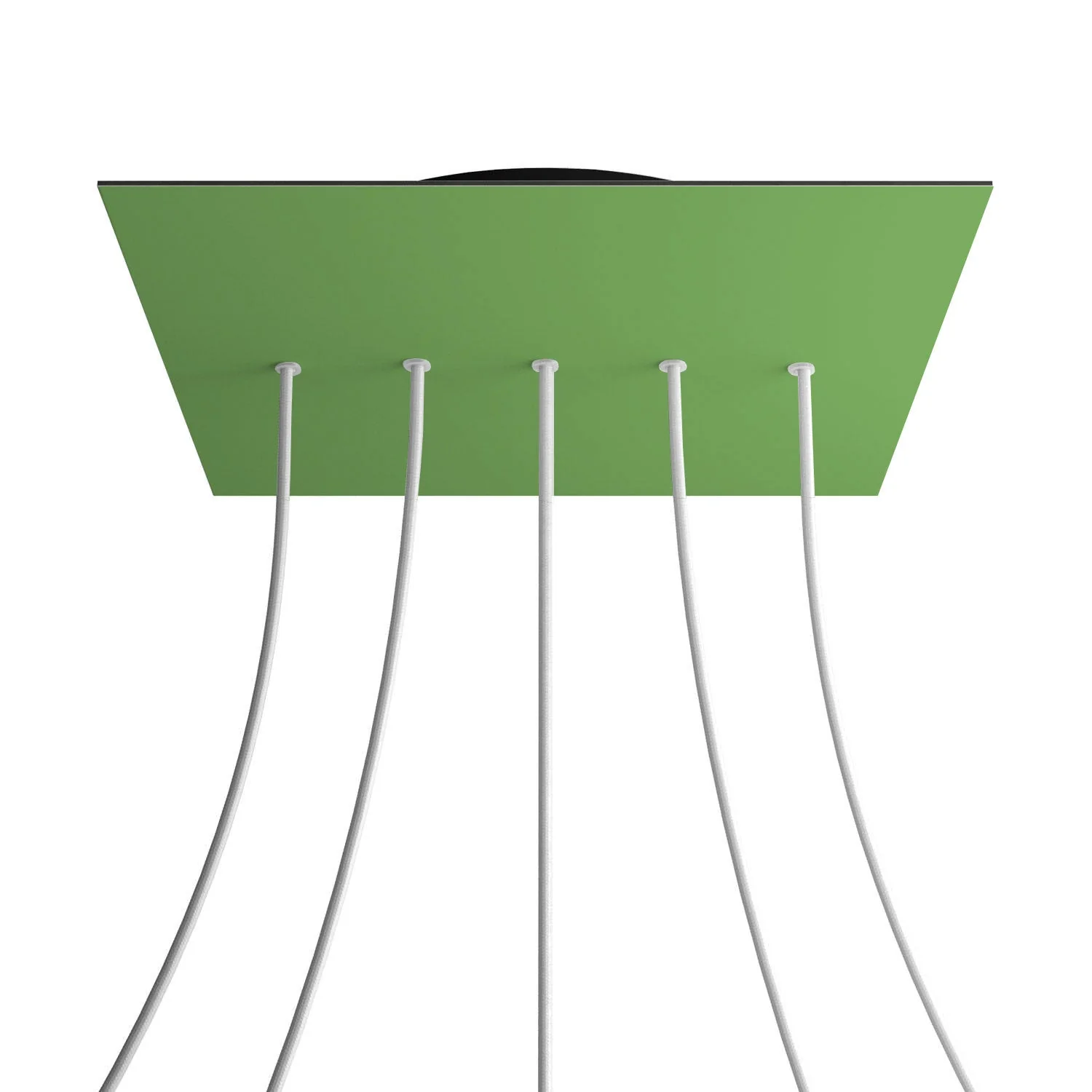XXL Rose-One square ceiling rose, 400 mm with 5 inline holes and 4 side holes – Meadow green - Image 8
