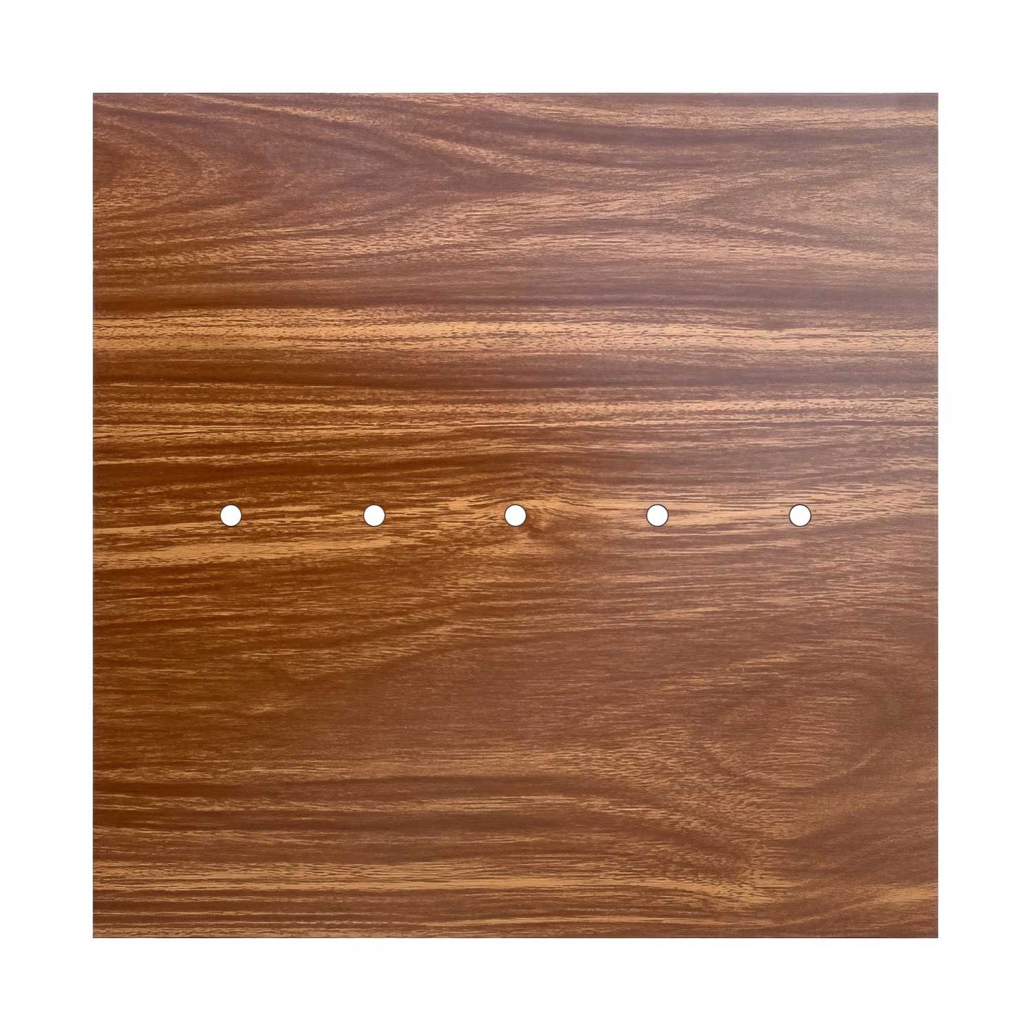 XXL Rose-One square ceiling rose, 400 mm with 5 inline holes and 4 side holes - Wood - Image 3
