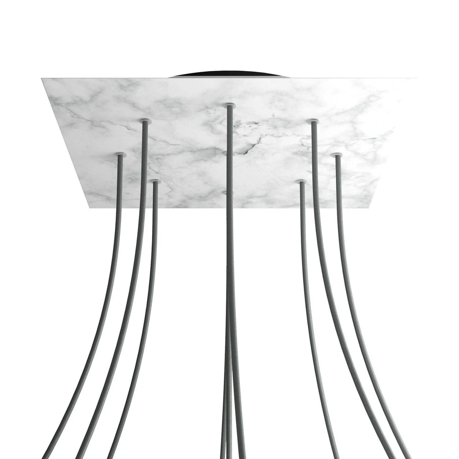 XXL Rose-One square ceiling rose, 400 mm with 9 holes and 4 side holes - Carrara marble - Image 8