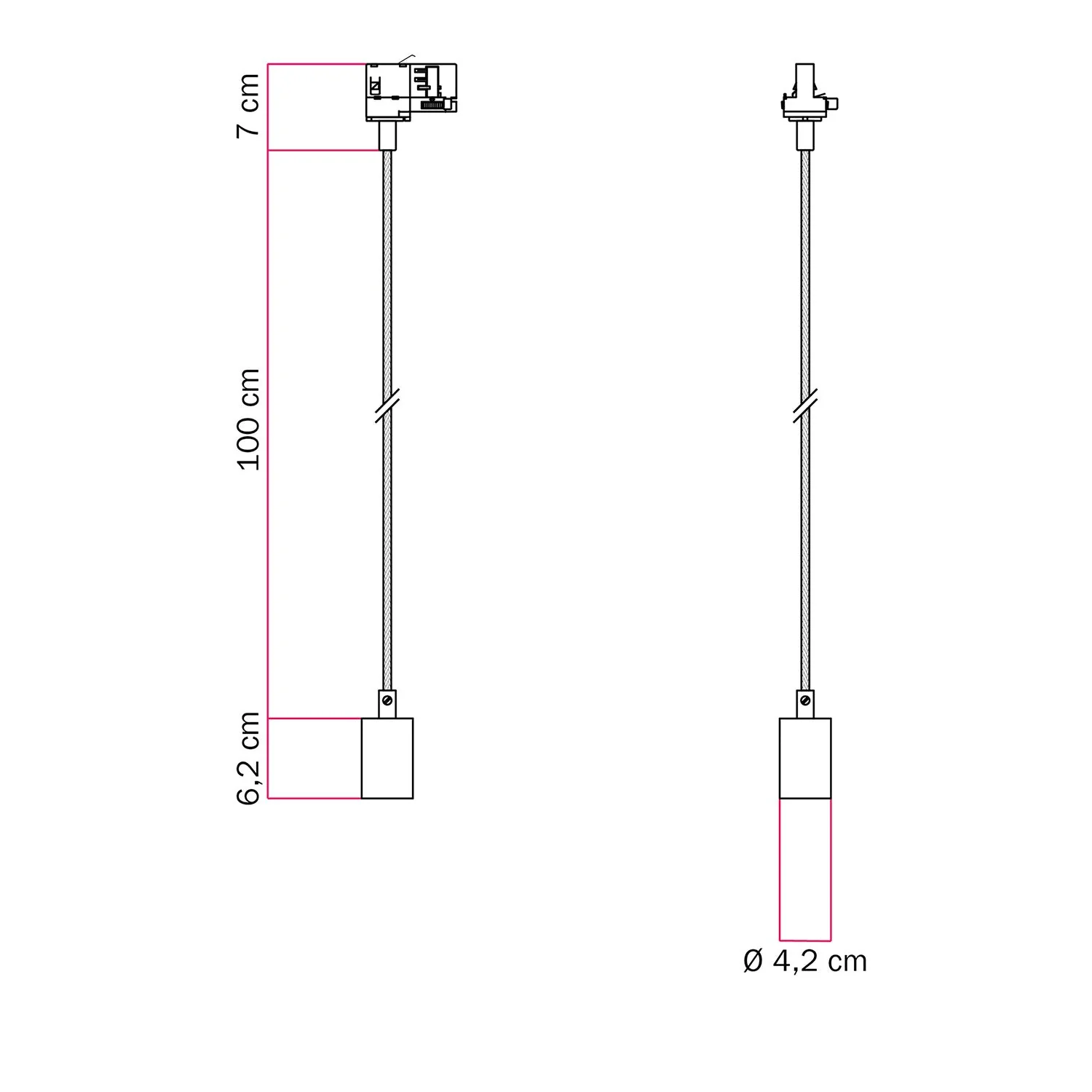 Ceiling lamp in metal for tracks - White - Image 6