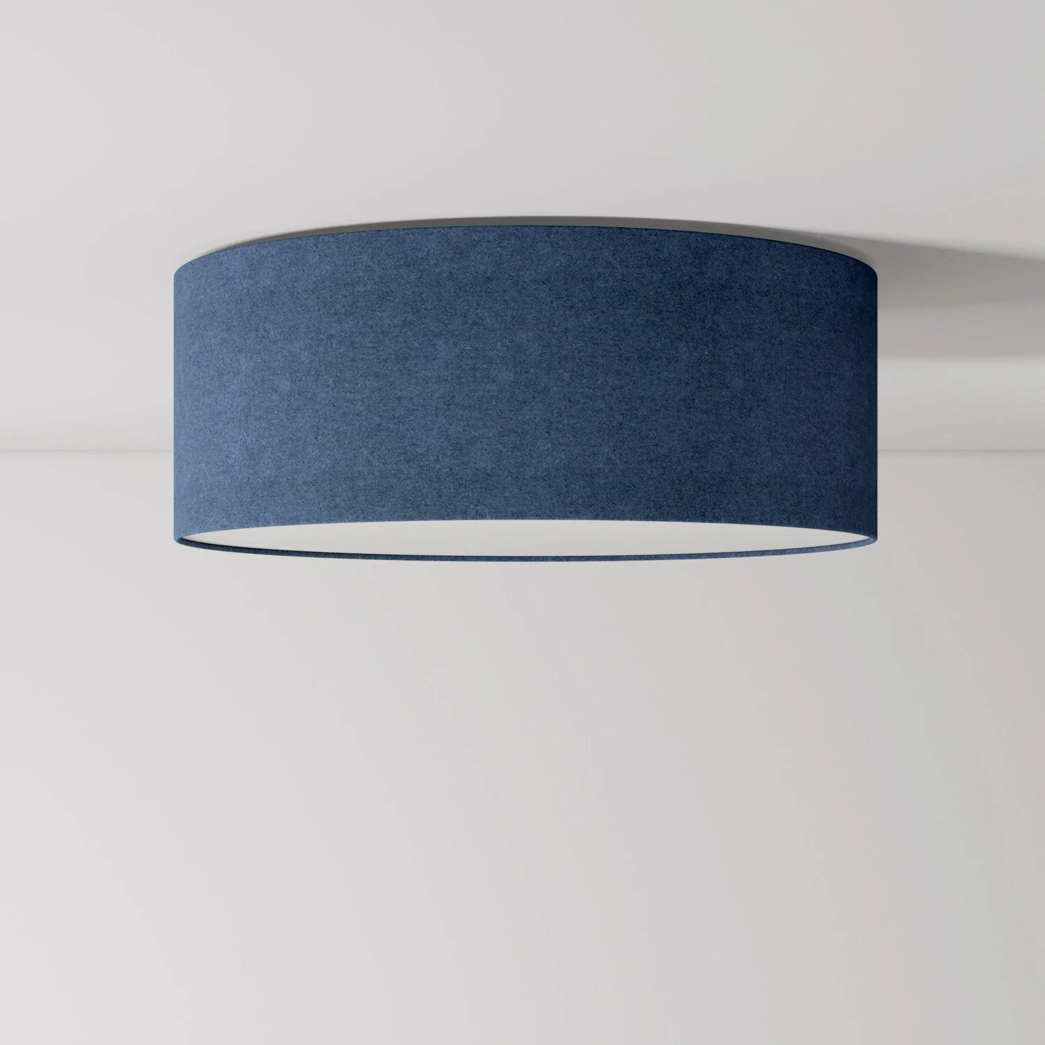 Medium Slim Fabric Ceiling Light - Made in Italy - Blue Wool