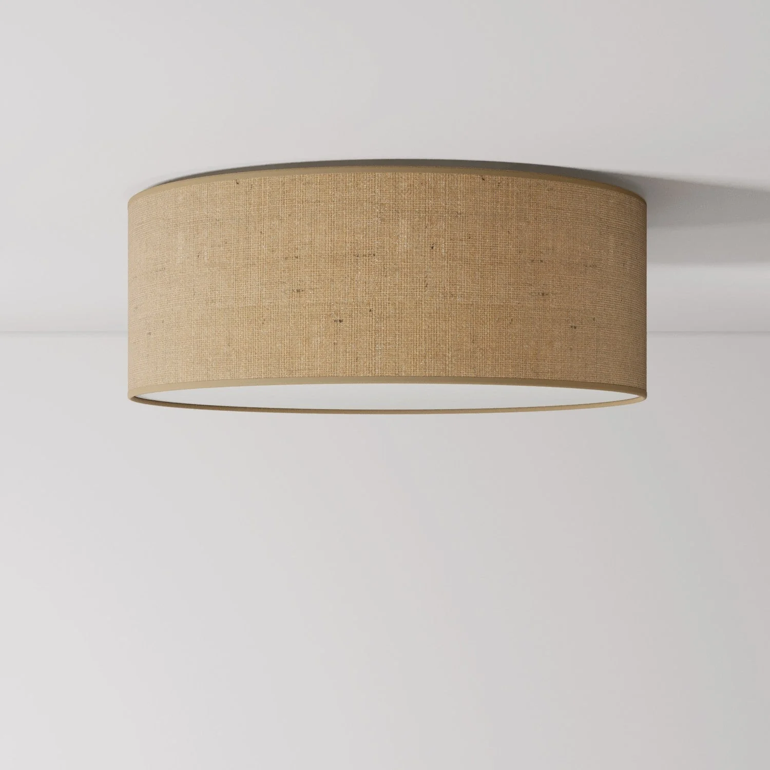 Medium Slim fabric ceiling light - Made in Italy - Natural Jute