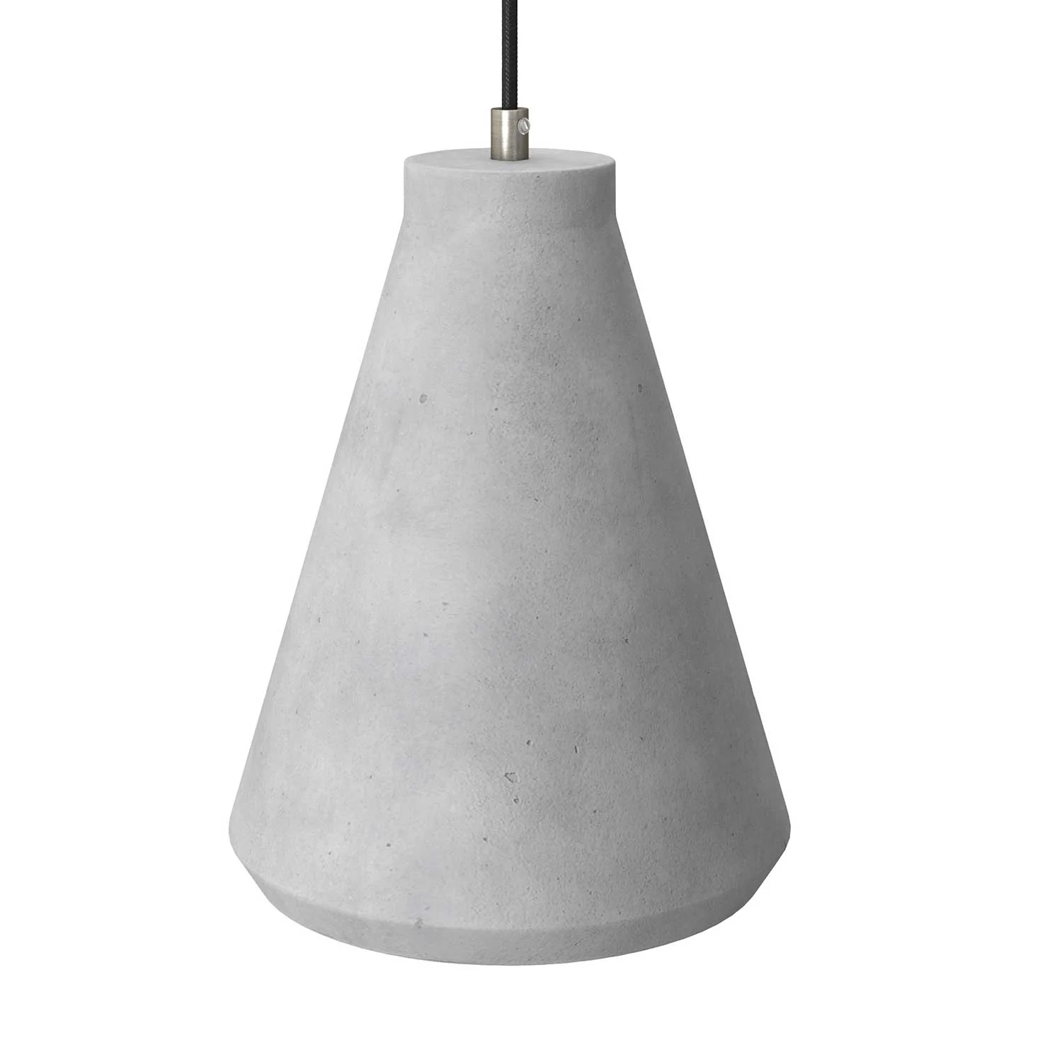 Cement lampshade Funnel for pendant lamp, complete with cable clamp and E27 lamp holder - Light cement