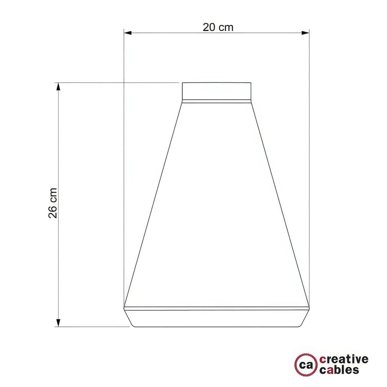 Cement lampshade Funnel for pendant lamp, complete with cable clamp and E27 lamp holder - Light cement - Image 5