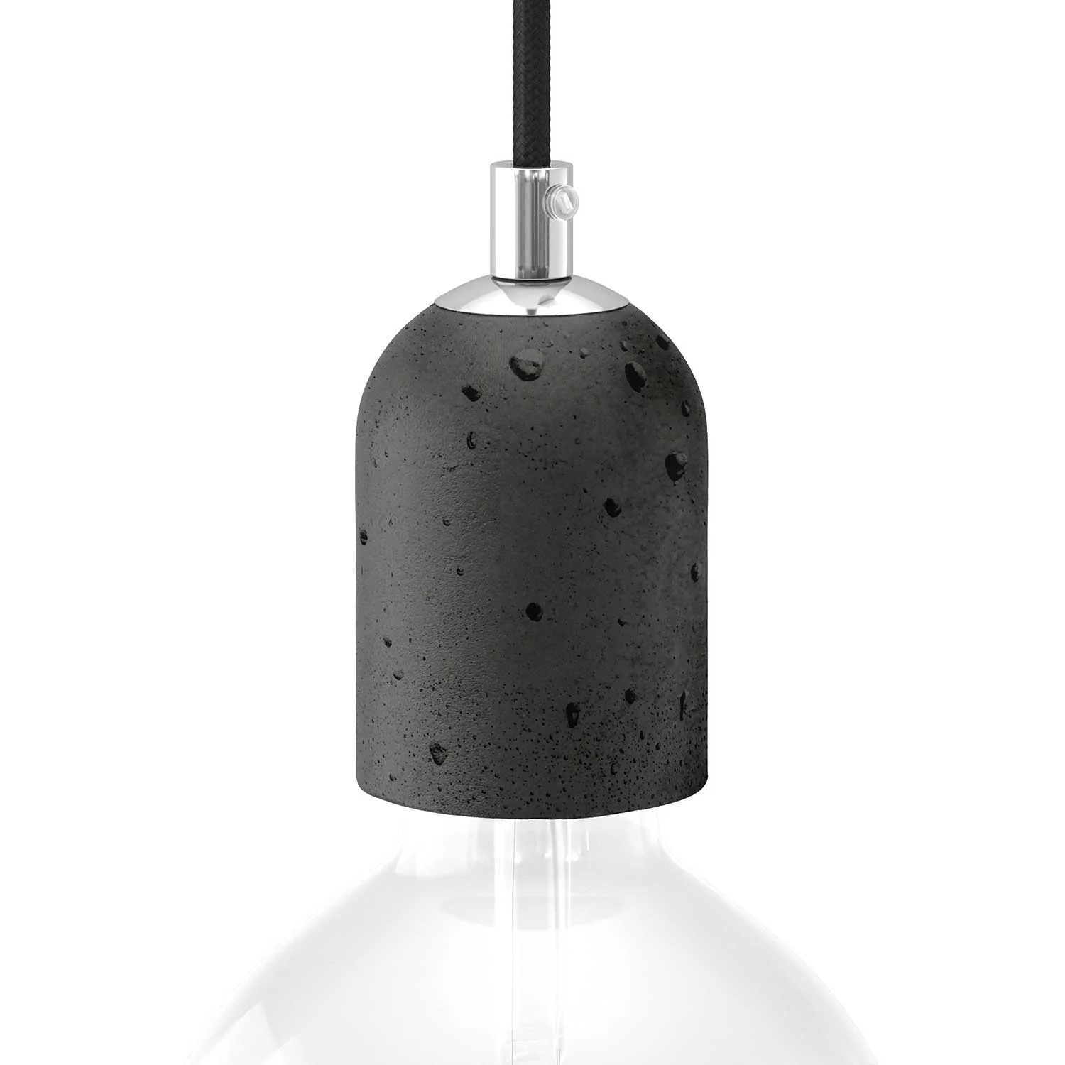 Cement Light Bulb Socket Kit - Dark