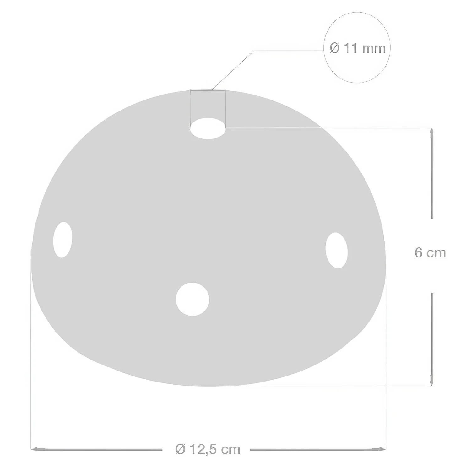 7-hole ceramic ceiling rose kit - Biscuit - Image 5