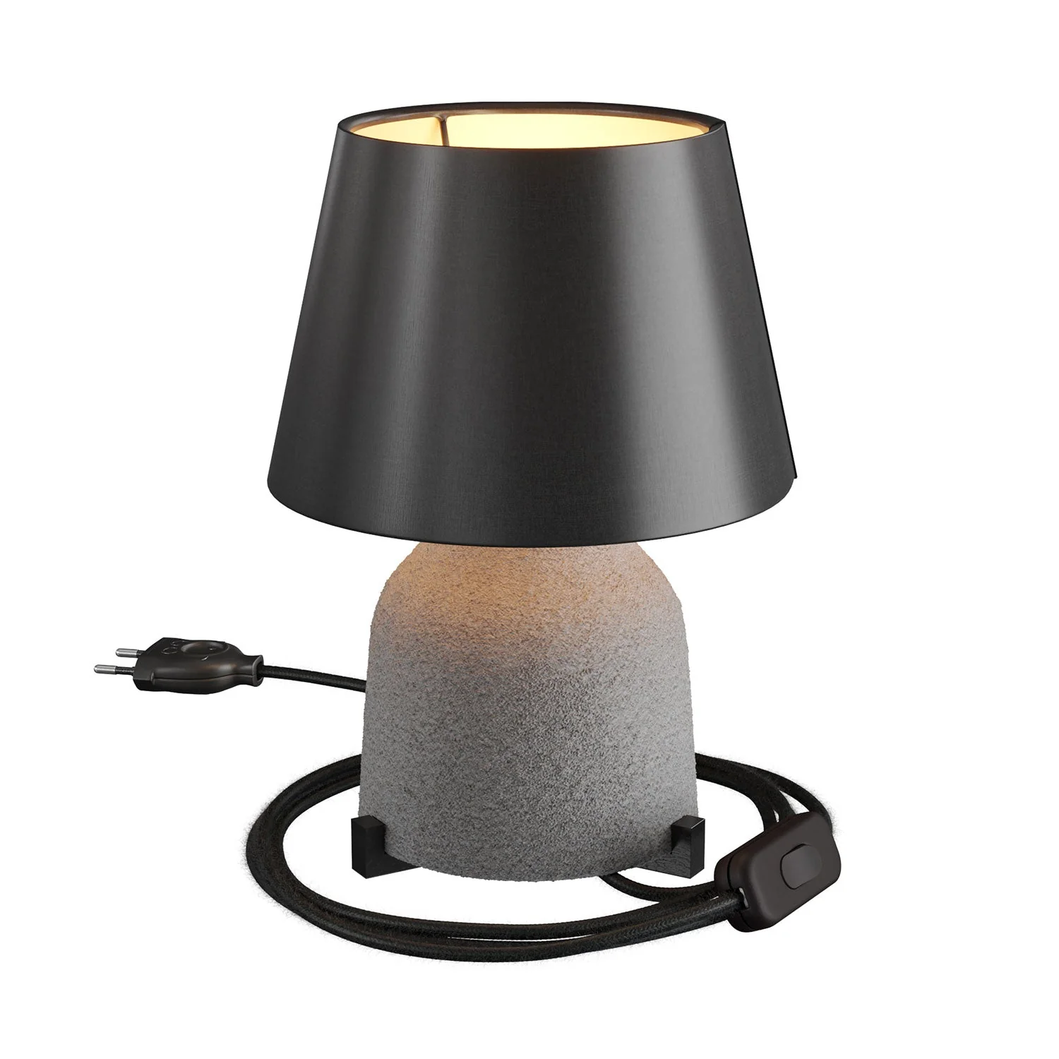 Table lamp in ceramic Vase with Impero lampshade - Black