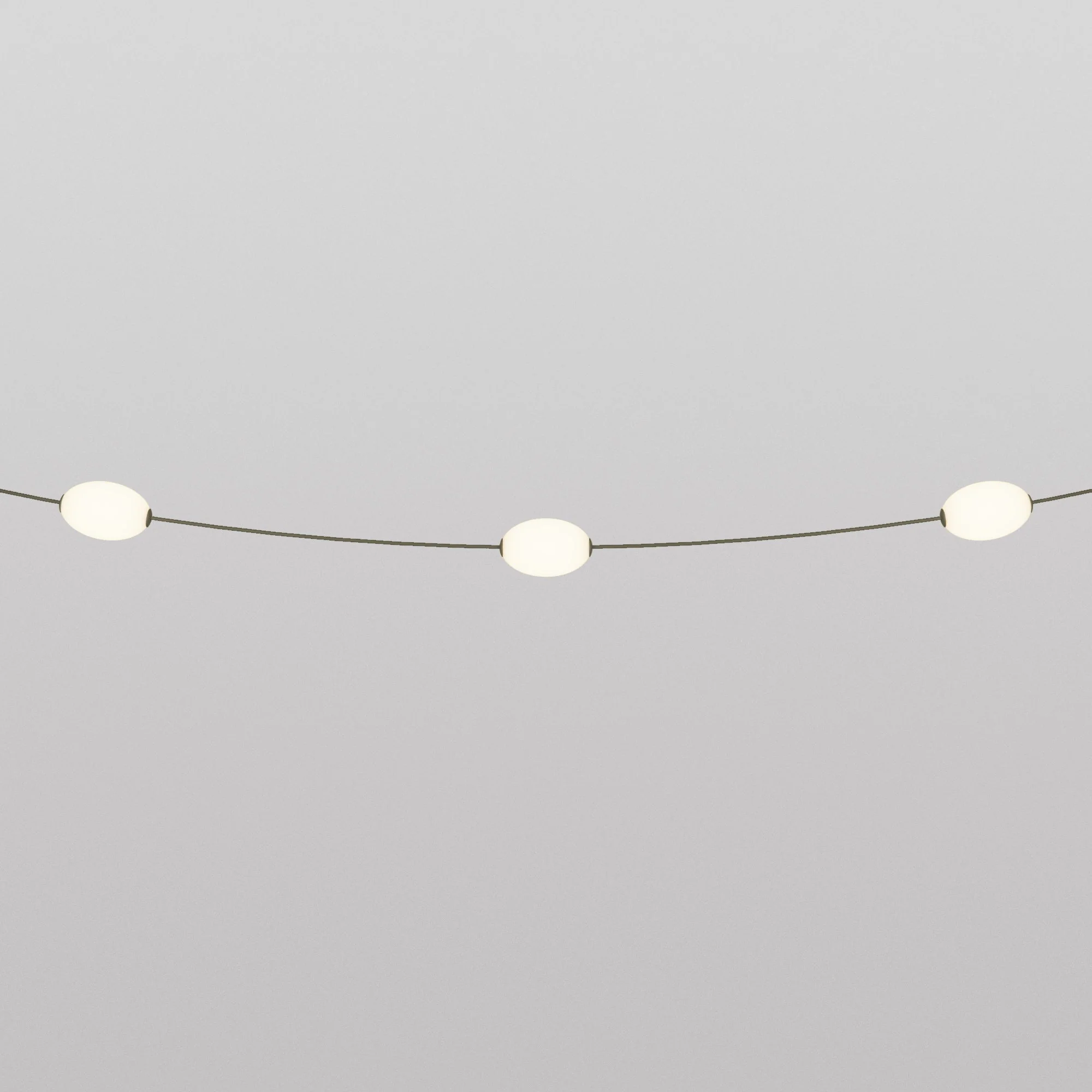 Outdoor string light with 3 light points IP67 Olive green - Marina3