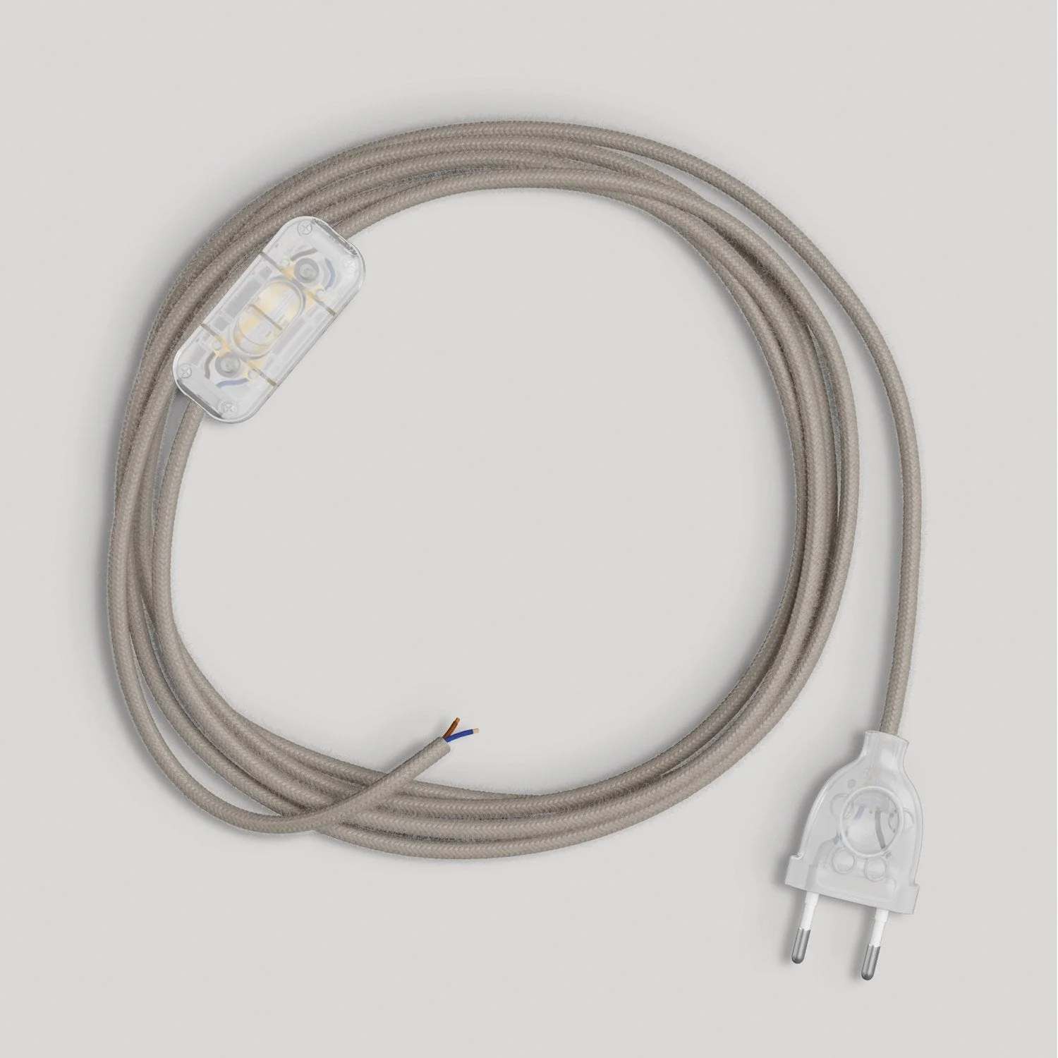 Wiring for lamp with 1.80 m dove grey cotton cable - Image 5