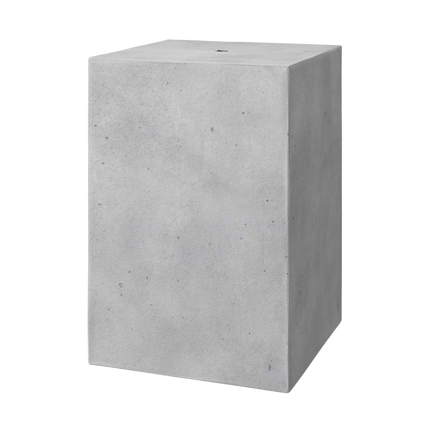 Cube cement lampshade for suspension, with cable clamp and E26 socket - Light cement - Image 3