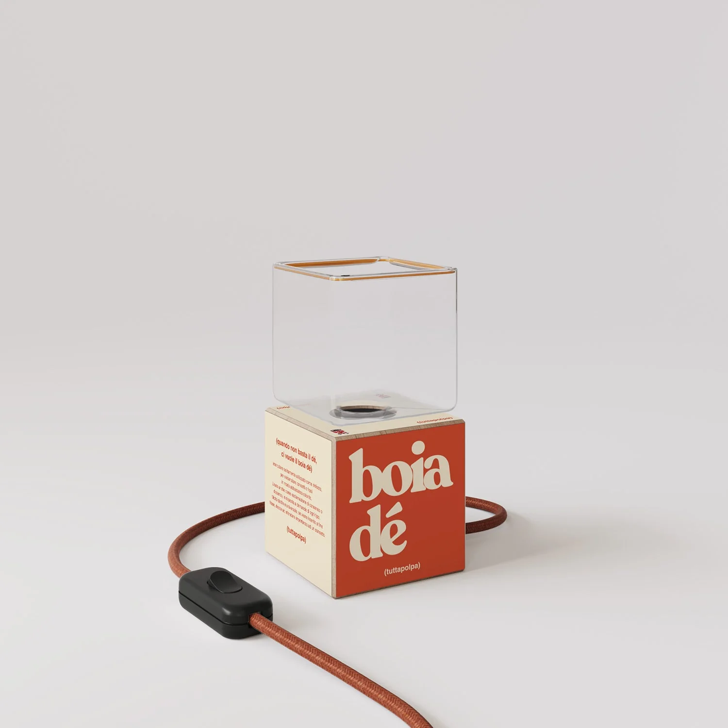 Cubetto table lamp with US plug, "Boia de" Ghost bulb - Tuttapolpa - Image 4