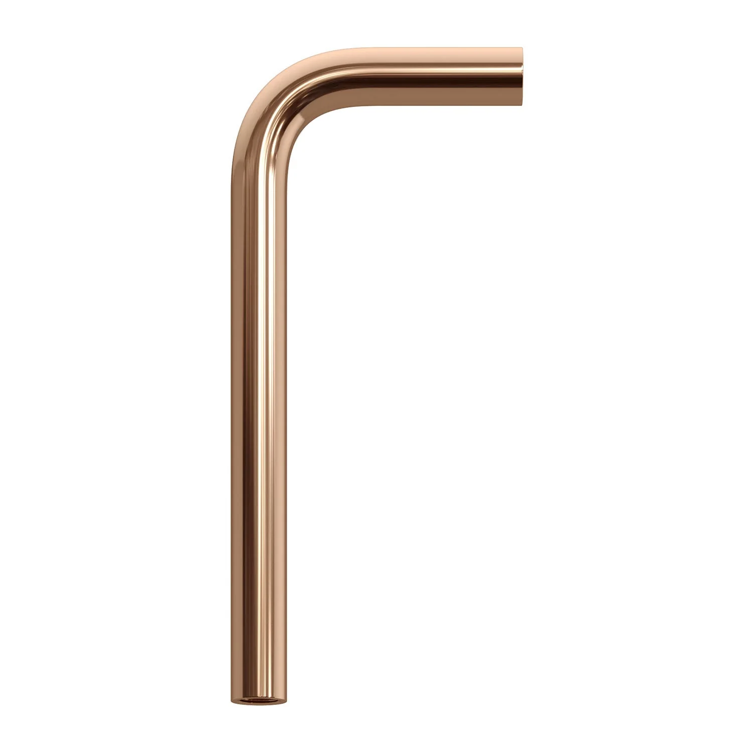 Curved metal extension tube 14 cm – Copper