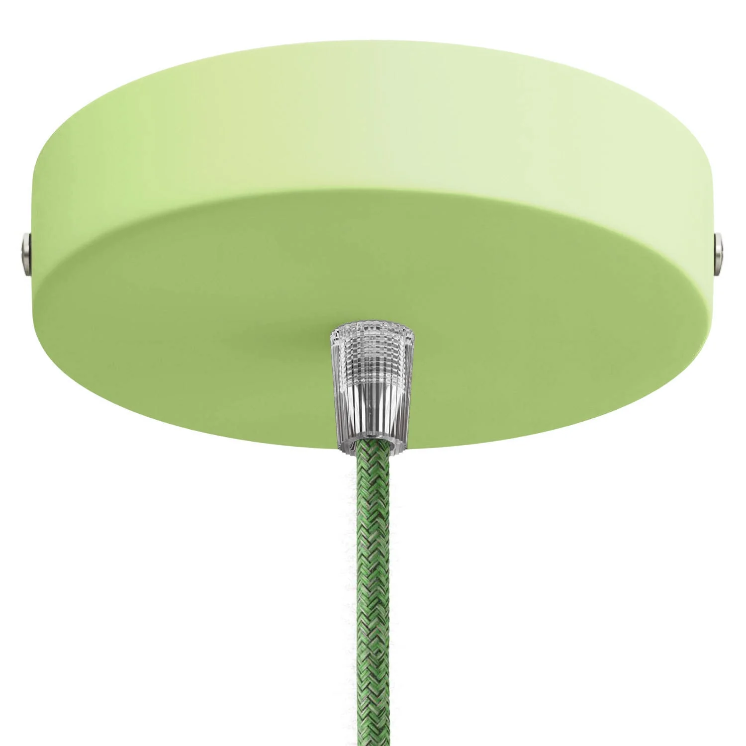 Cylindrical metal ceiling rose kit – Lawn green