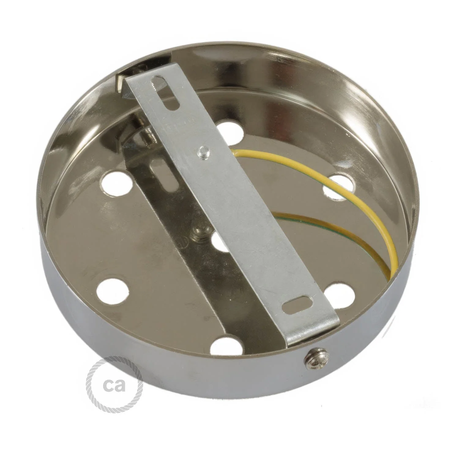 7-hole cylindrical metal ceiling rose kit - Chrome - Image 9