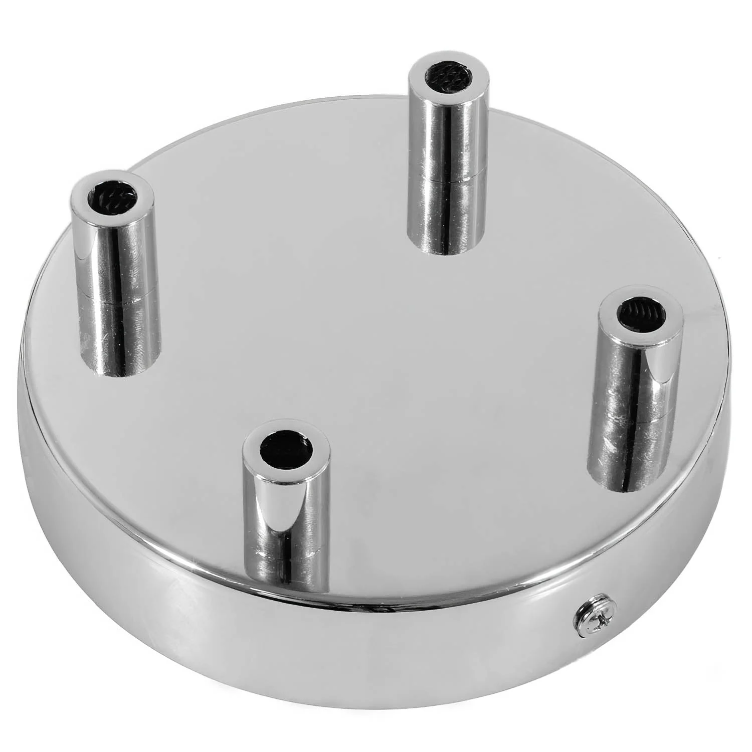 4-hole cylindrical metal ceiling rose kit - Chrome - Image 7