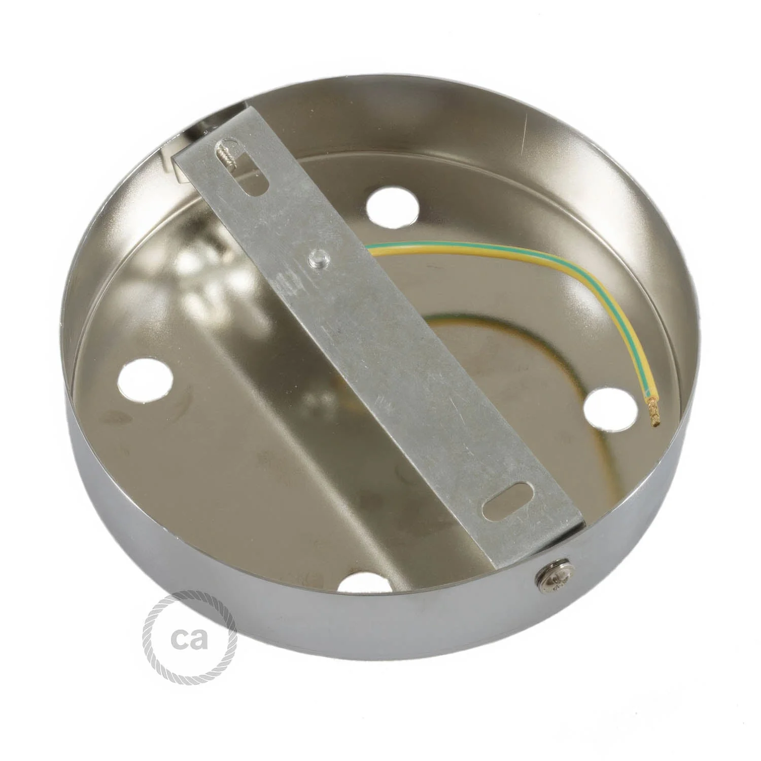4-hole cylindrical metal ceiling rose kit - Chrome - Image 9