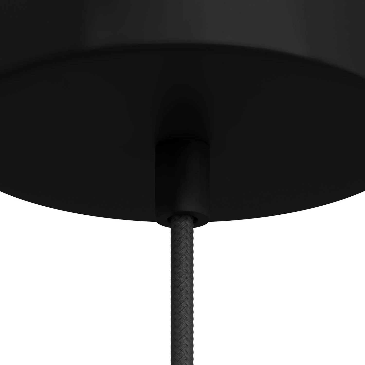 Cylindrical cable clamp in metal complete with rod, nut and washer - Black - Image 3