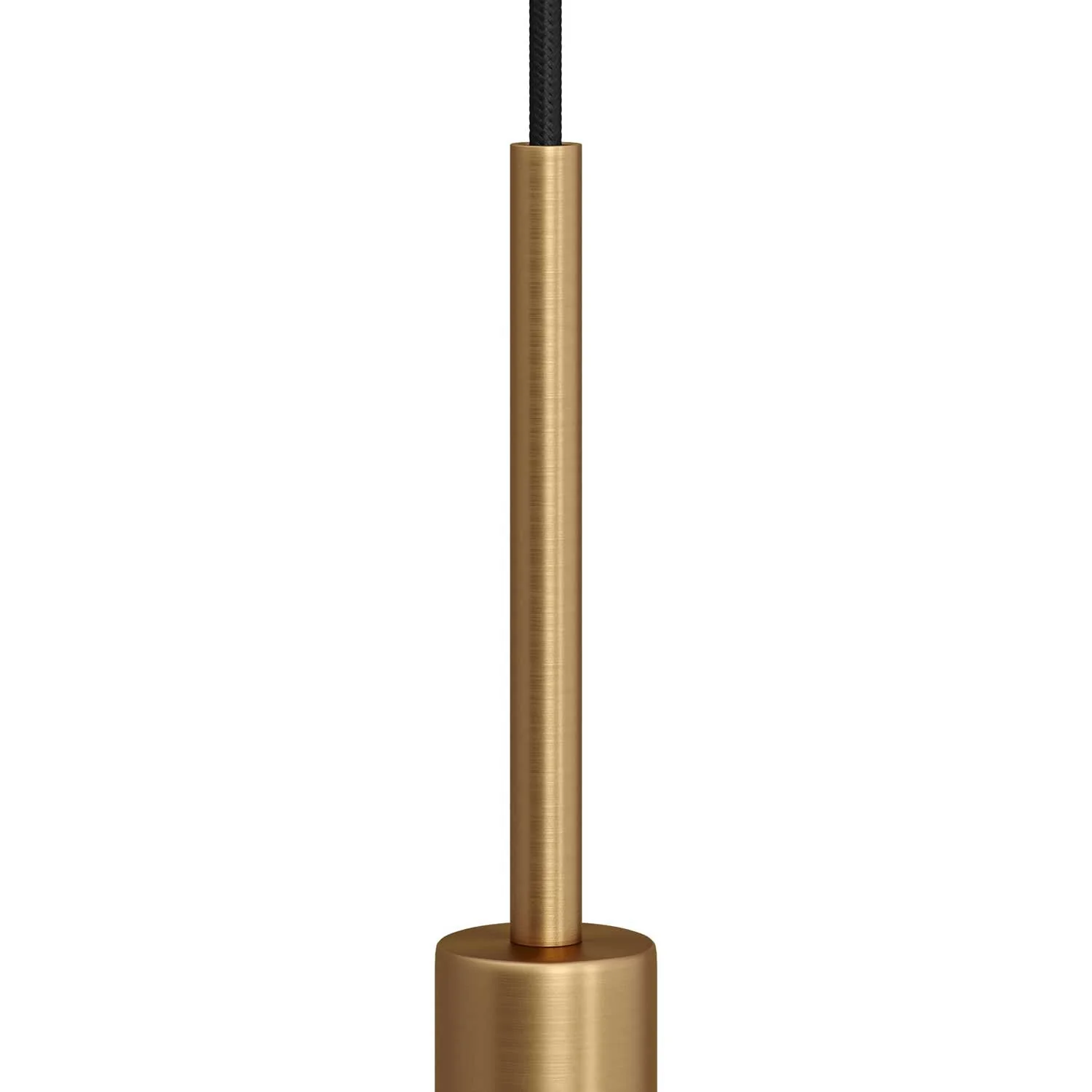 Cylindrical metal cable clamp, 15 cm long, complete with rod, nut and washer - Satin bronze - Image 2