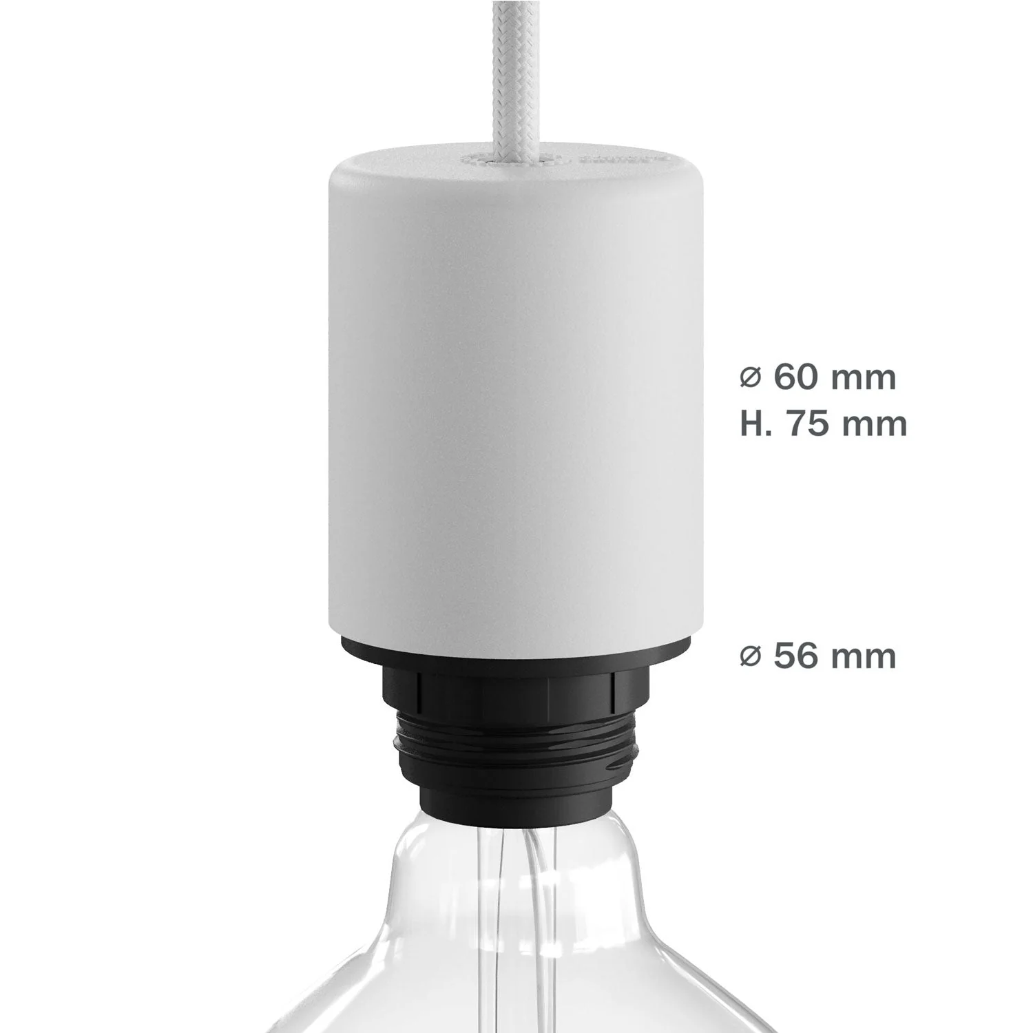 EIVA ELEGANT IP65 Outdoor Lamp holder Kit in Silicone for Lampshade E27 - Modulair System - Black - Image 8