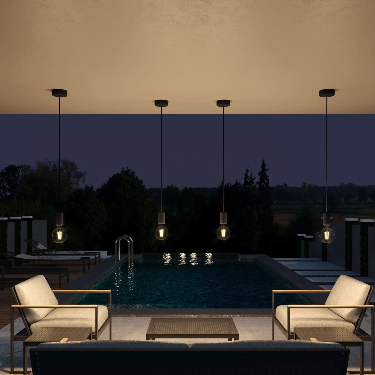 EIVA Silicone Soft Touch Ceiling Rose Kit for Outdoor IP65 - Modulair System - Black - Image 2
