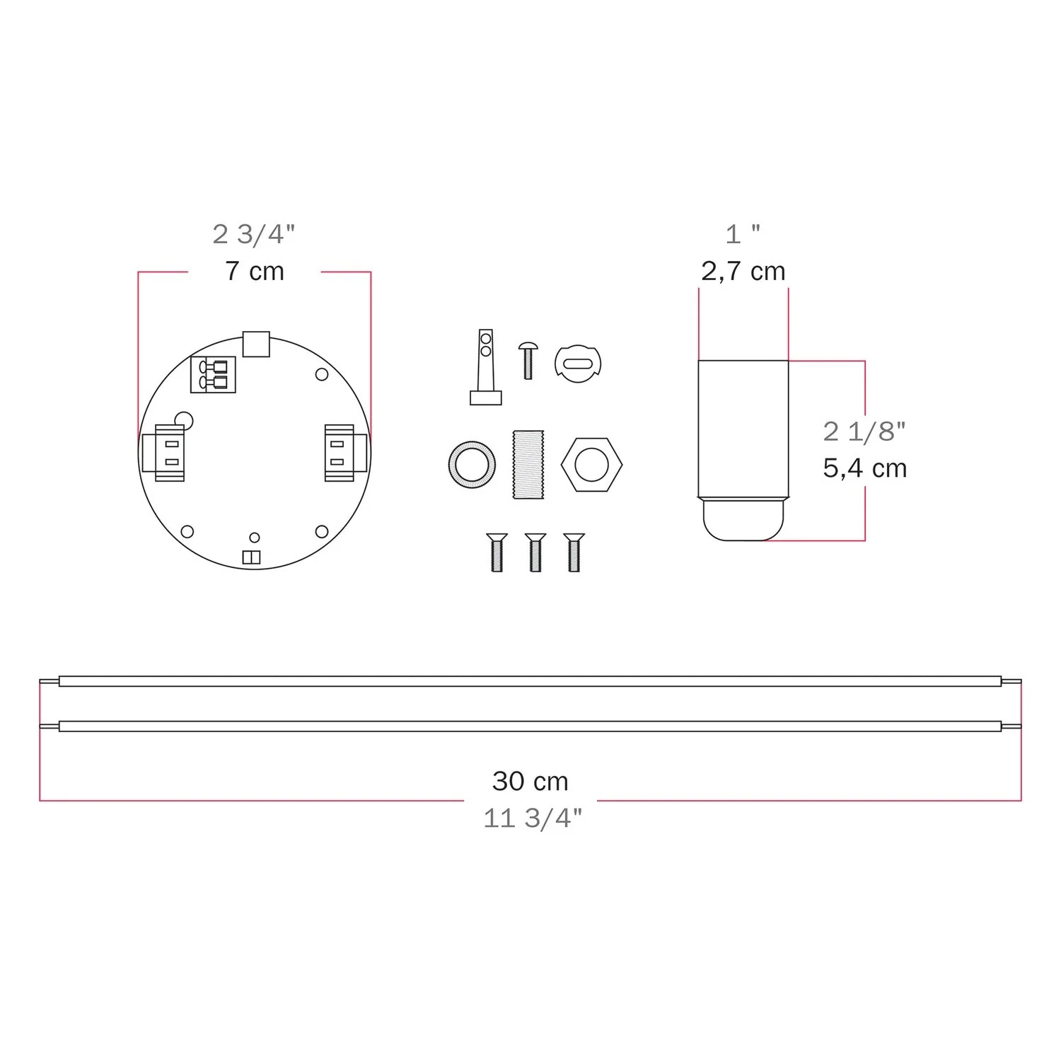 Electronic kit for 5V USB-C battery-powered lamps with smooth E14 Socket - White - Image 7