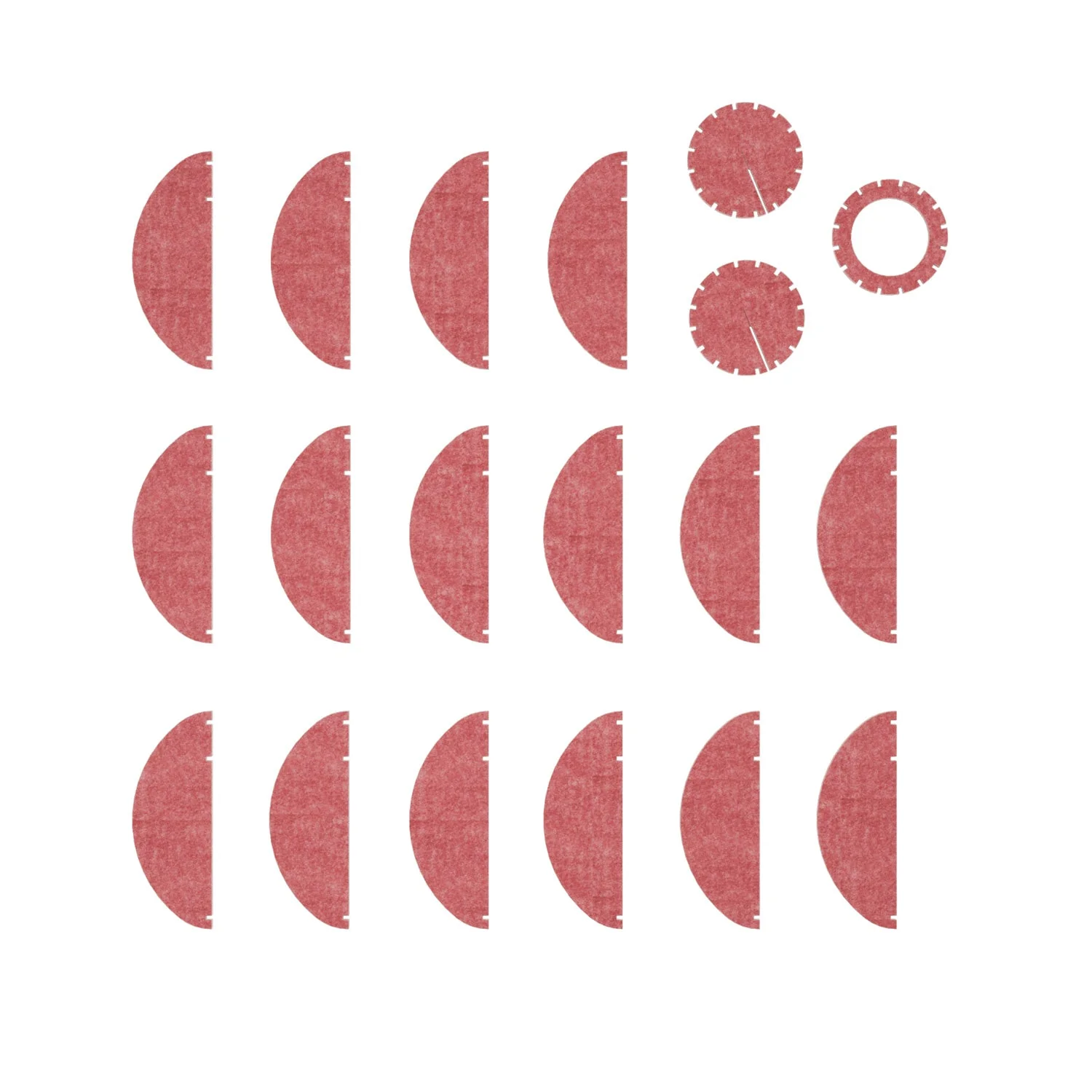 Elliptical LAMPSHADE in sound-absorbing material - Melange pink - Image 3