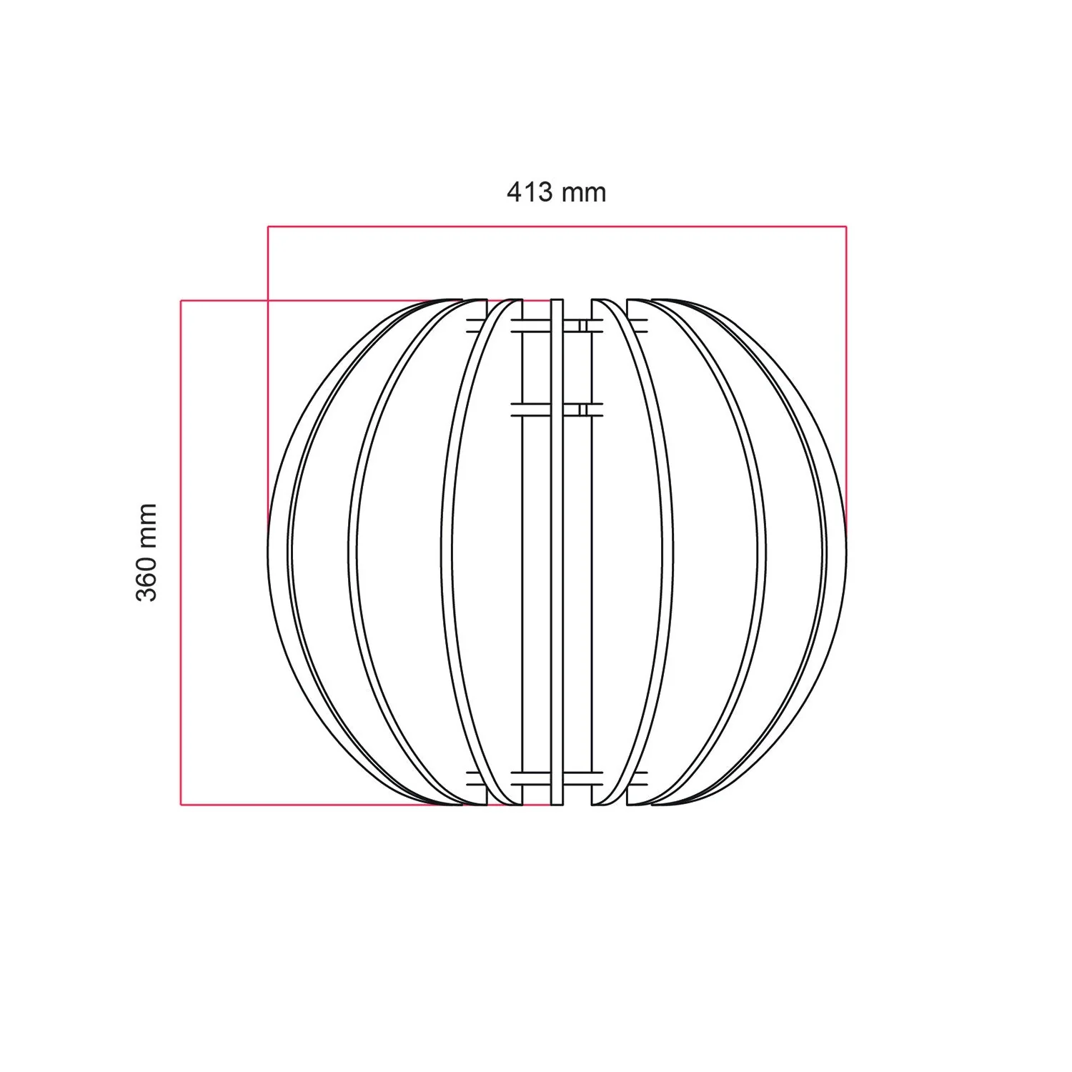Elliptical LAMPSHADE in sound-absorbing material - Melange pink - Image 4